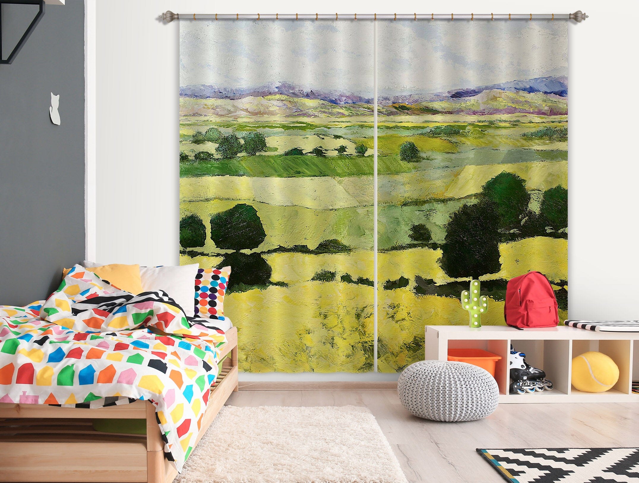 3D Green Meadow 111 Allan P. Friedlander Curtain Curtains Drapes Curtains AJ Creativity Home