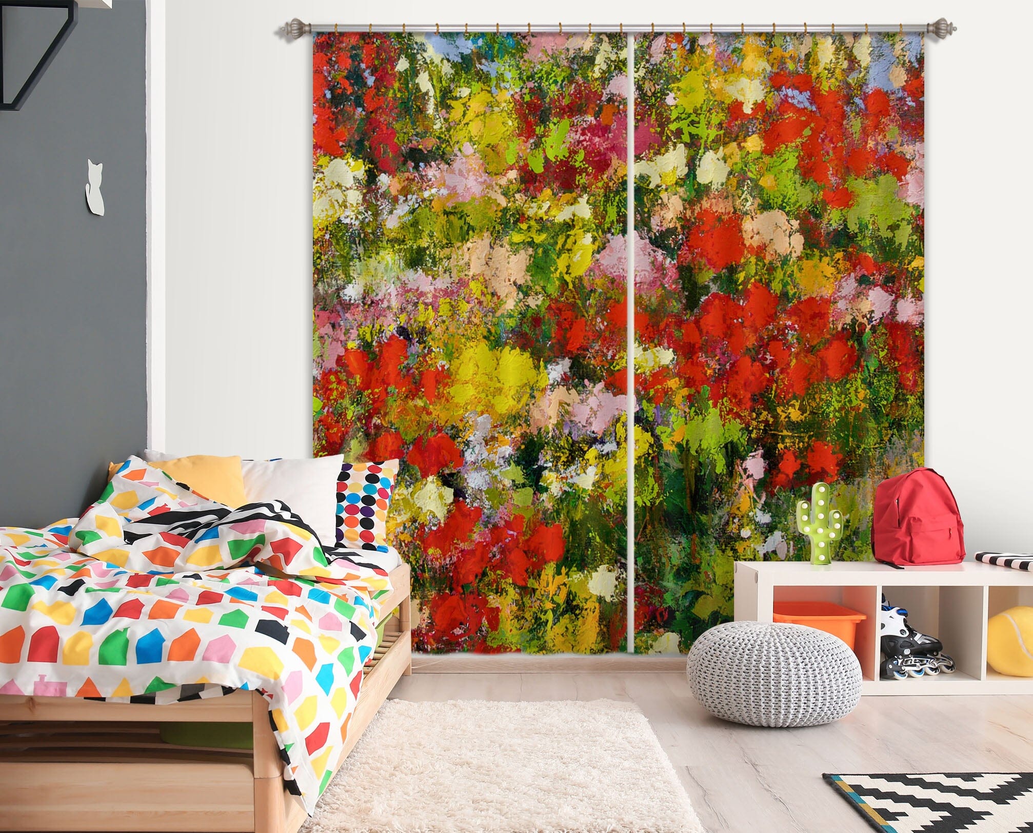 3D Summer Garden 102 Allan P. Friedlander Curtain Curtains Drapes Curtains AJ Creativity Home
