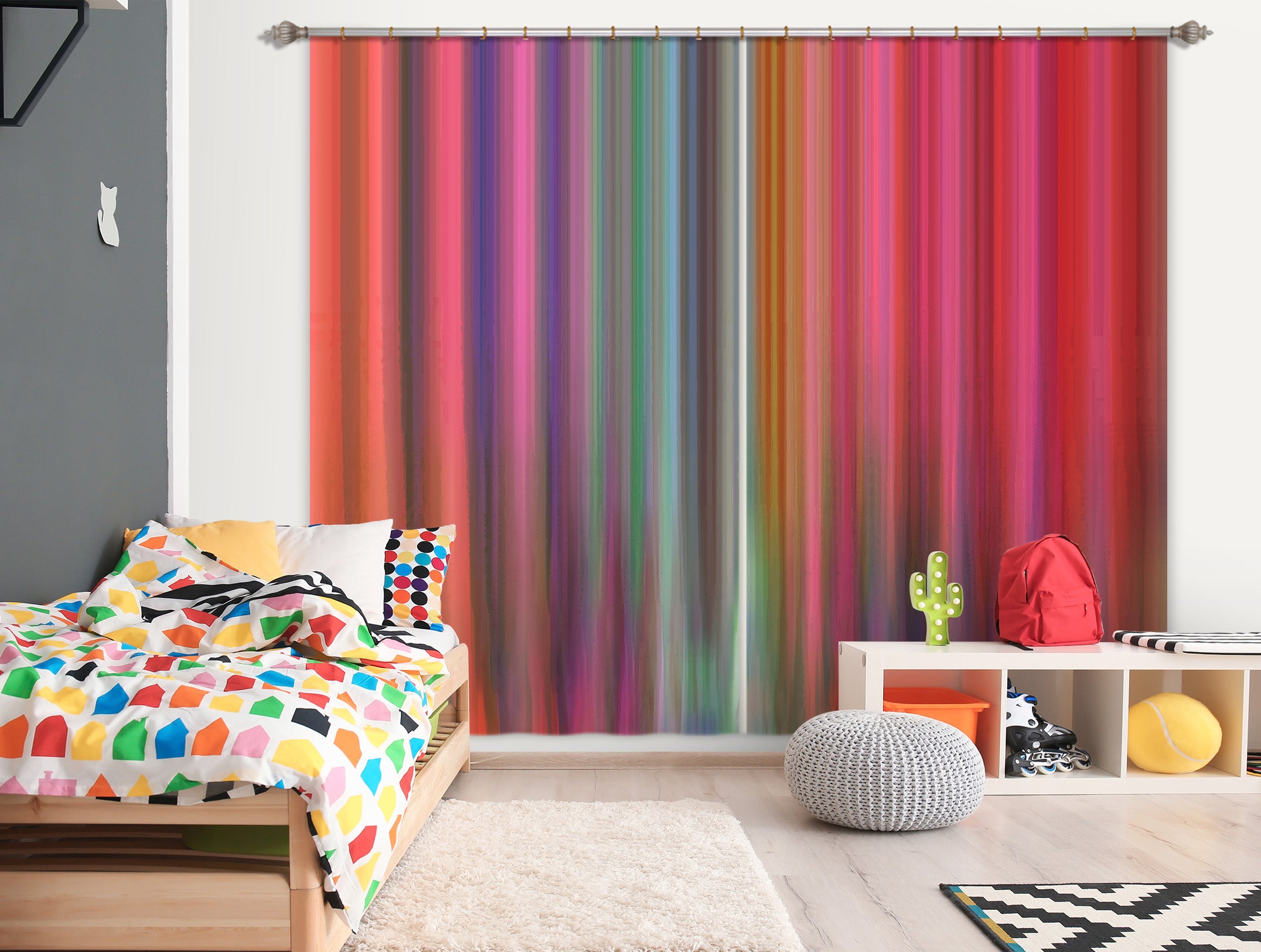 3D Abstract Color 70065 Shandra Smith Curtain Curtains Drapes