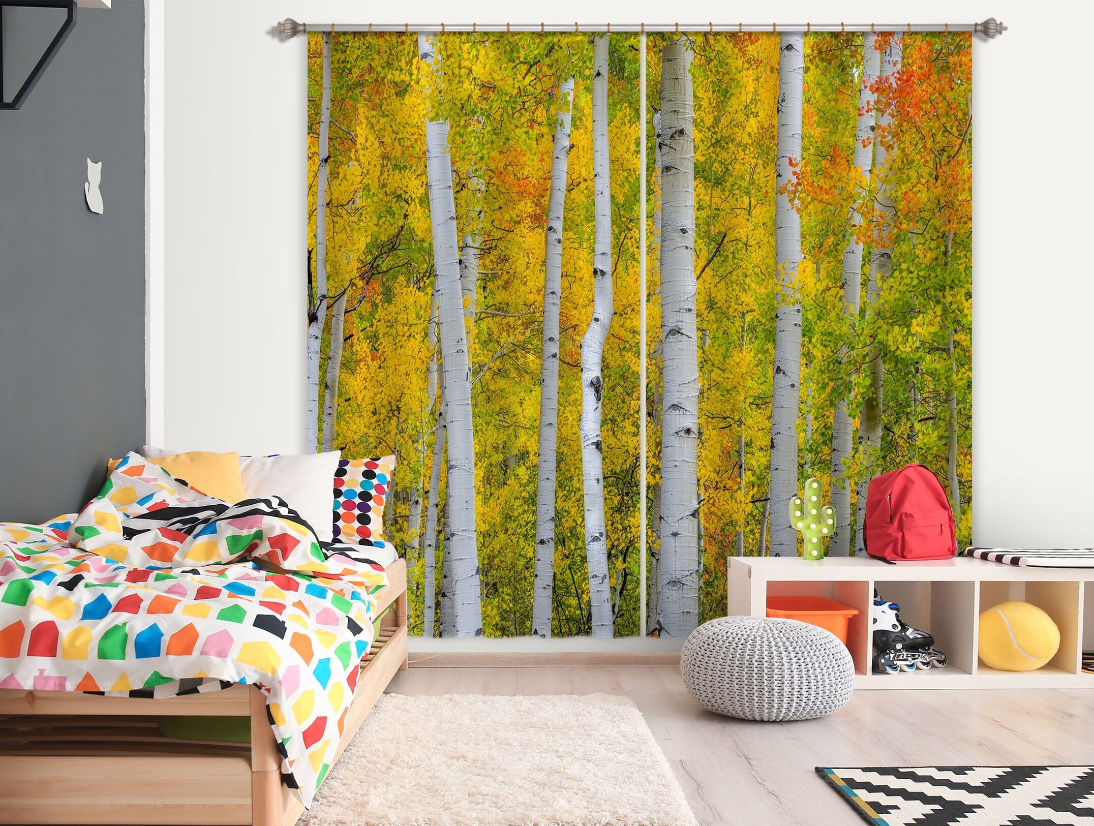 3D Autumn Forest 169 Marco Carmassi Curtain Curtains Drapes Curtains AJ Creativity Home