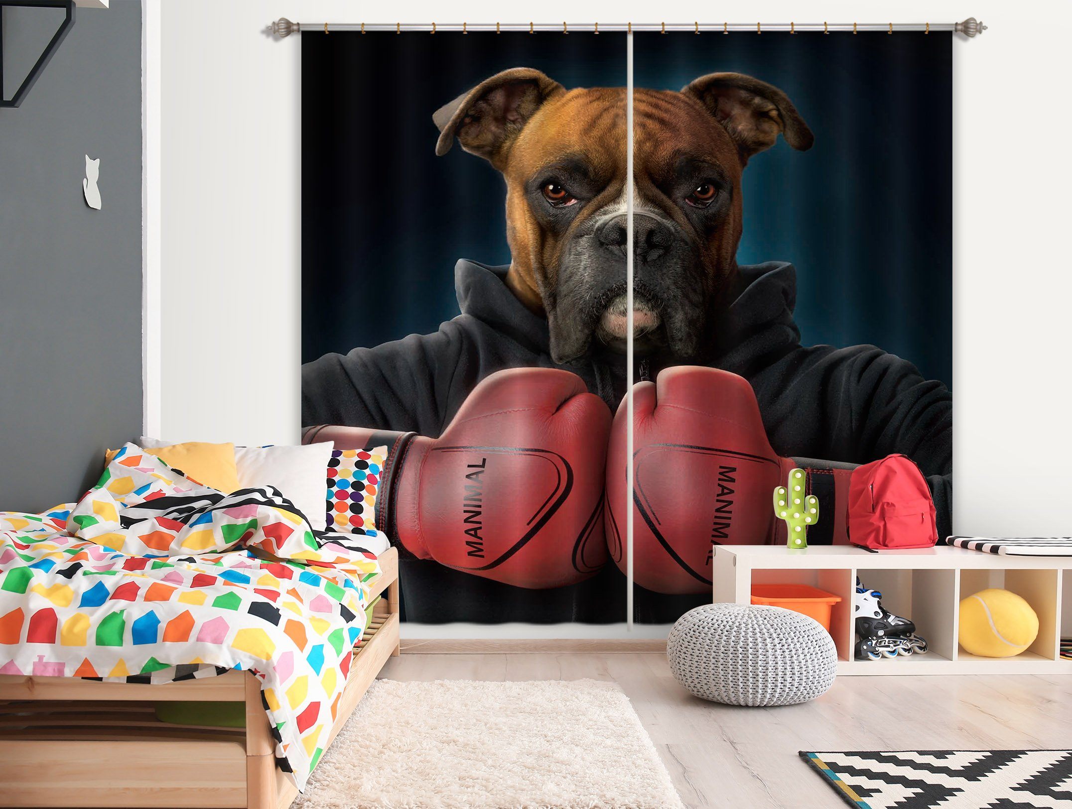 3D Boxer 015 Vincent Hie Curtain Curtains Drapes Curtains AJ Creativity Home