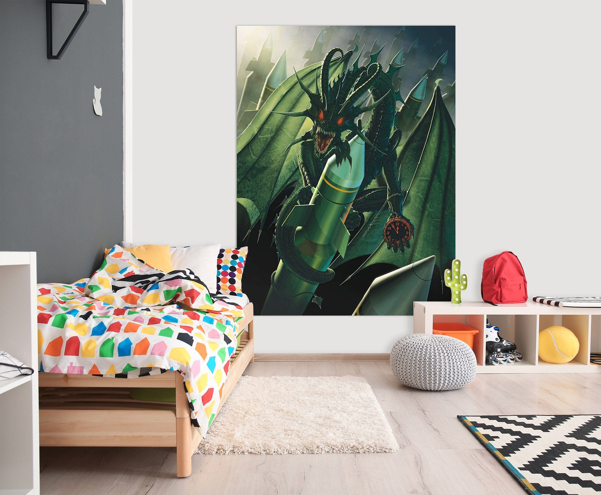 3D Doom Dragon 032 Vincent Hie Wall Sticker Wallpaper AJ Wallpaper 2