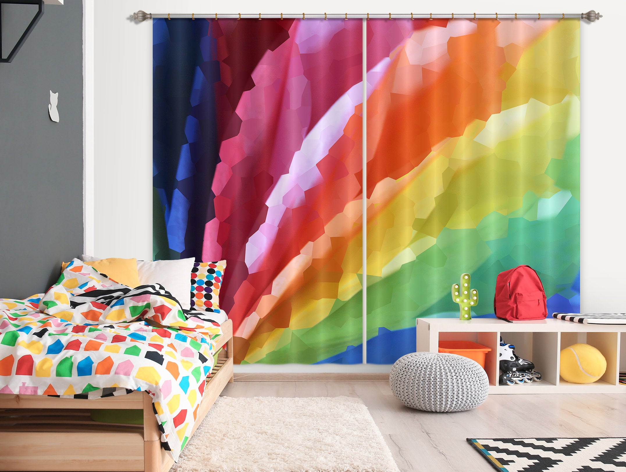 3D Color Feather 19188 Shandra Smith Curtain Curtains Drapes