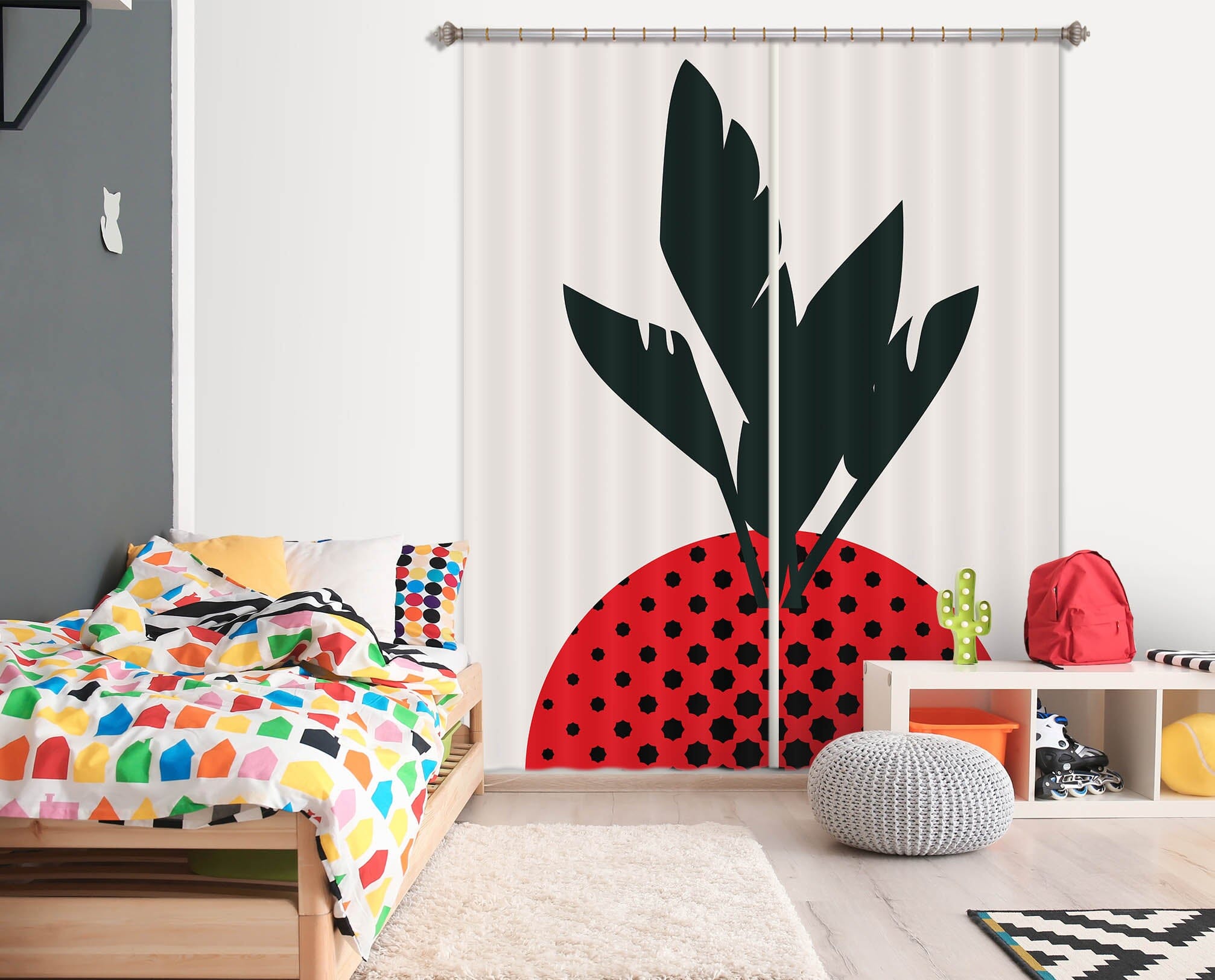 3D Pineapple Leaves 1081 Boris Draschoff Curtain Curtains Drapes Curtains AJ Creativity Home