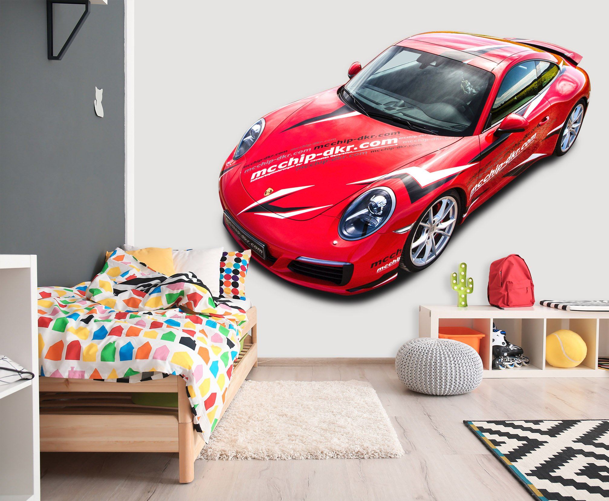 3D Sport Car Red 0272 Vehicles Wallpaper AJ Wallpaper