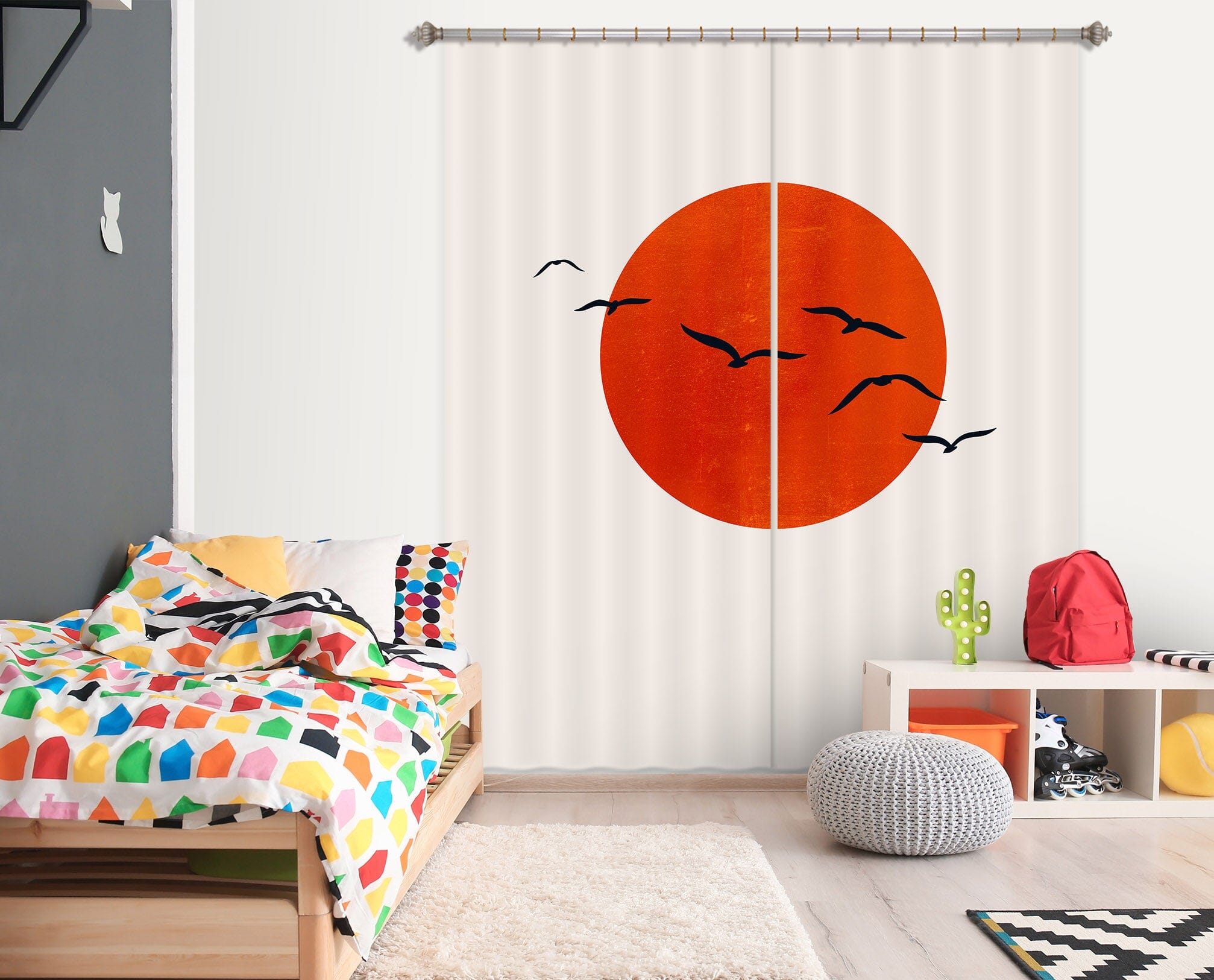 3D Sunny Day 1001 Boris Draschoff Curtain Curtains Drapes Curtains AJ Creativity Home