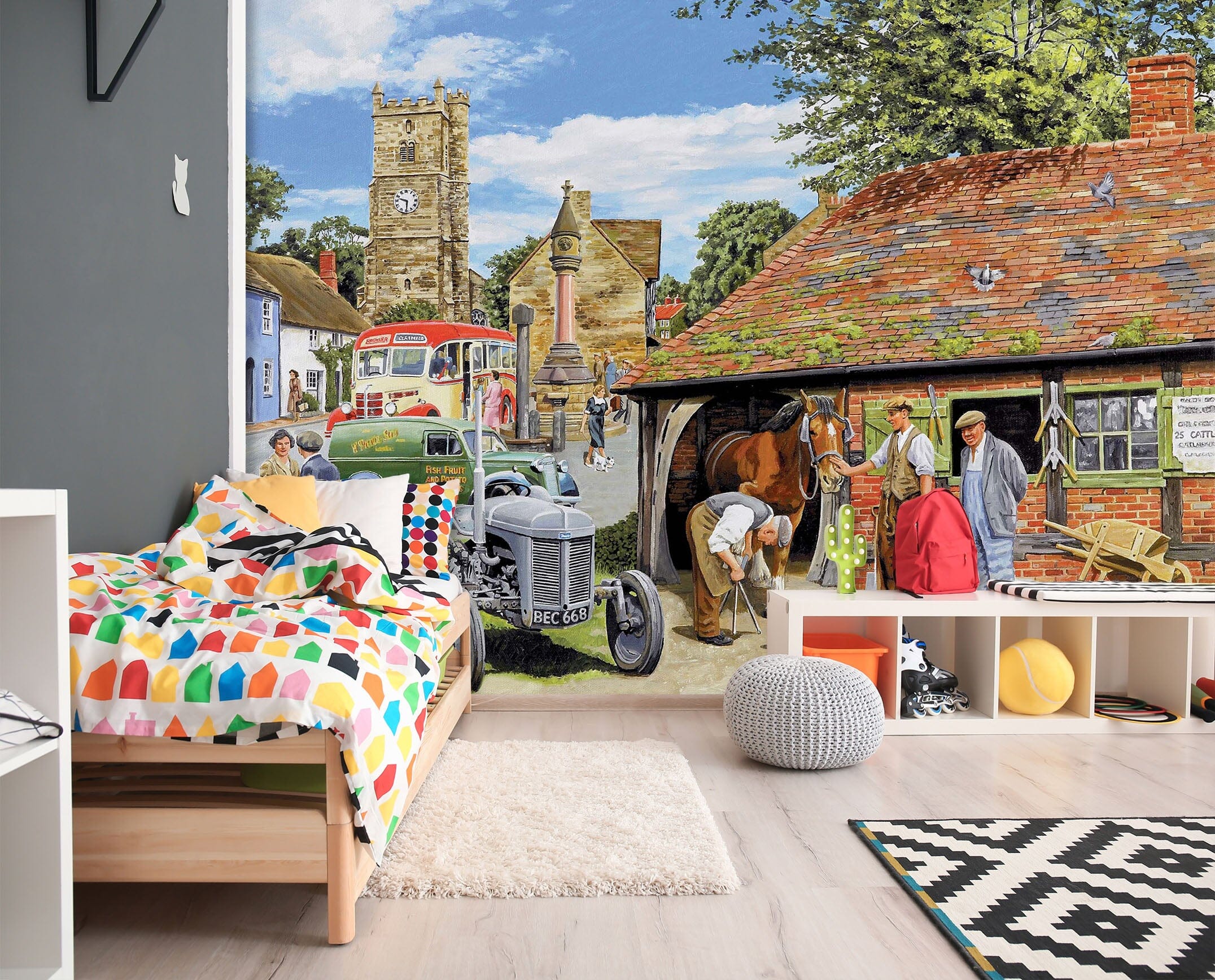 3D Old Friends 1041 Trevor Mitchell Wall Mural Wall Murals Wallpaper AJ Wallpaper 2