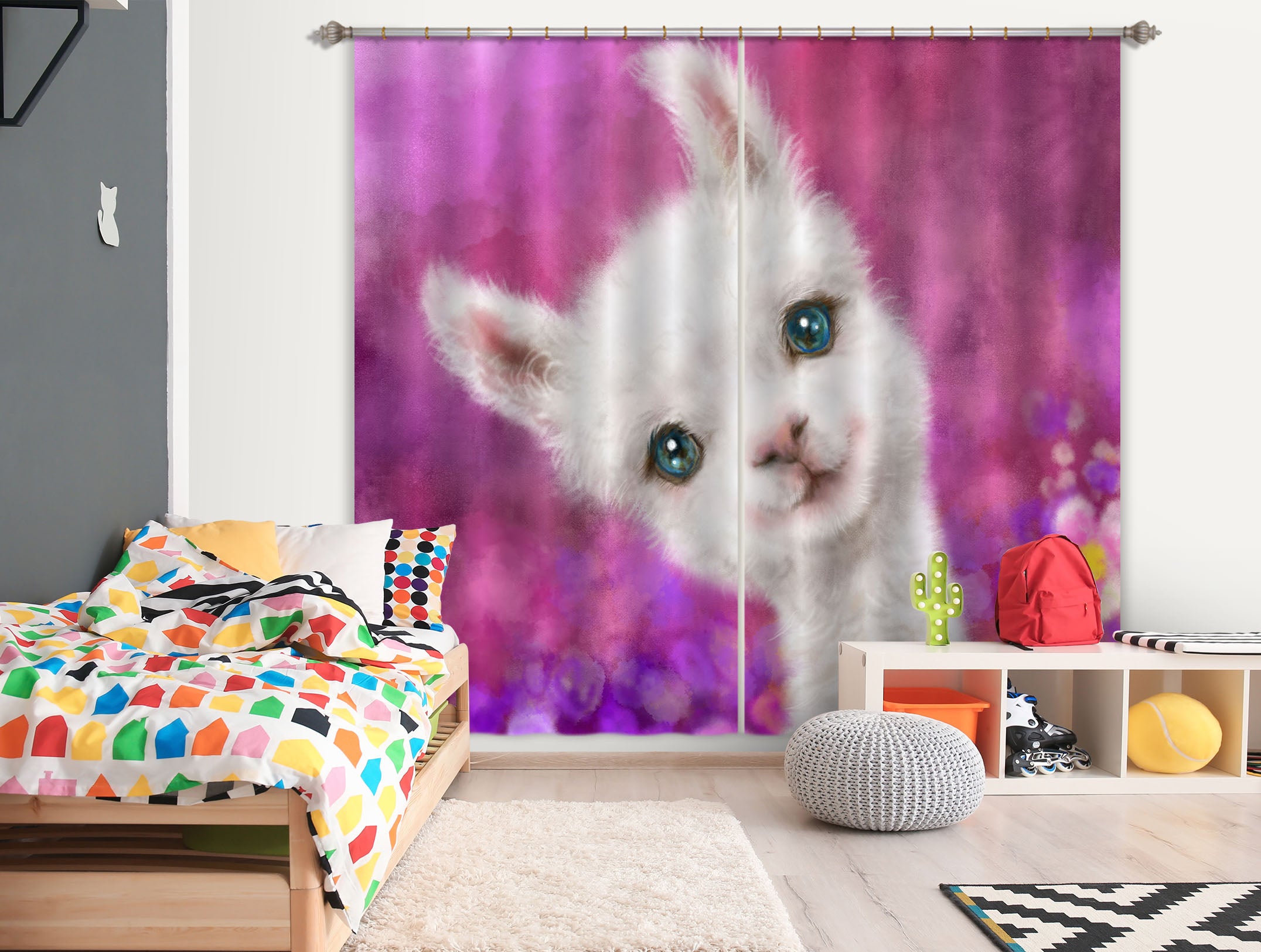 3D Petal Alpaca 9035 Kayomi Harai Curtain Curtains Drapes