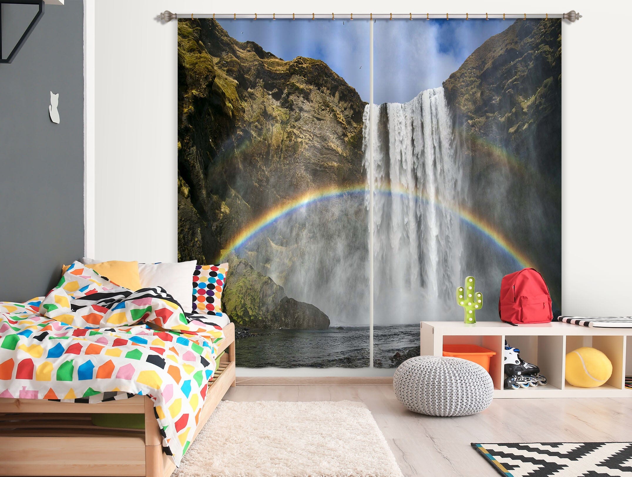 3D Valley Waterfall 157 Marco Carmassi Curtain Curtains Drapes Curtains AJ Creativity Home