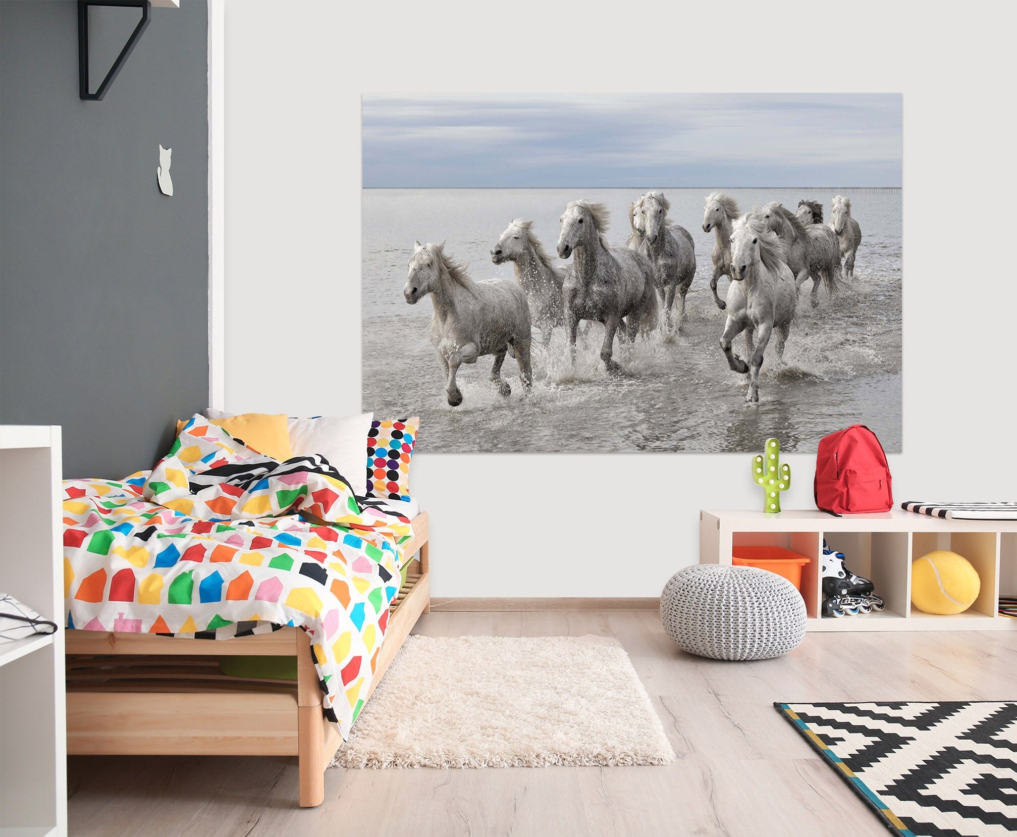 3D White Horse 199 Marco Carmassi Wall Sticker Wallpaper AJ Wallpaper 2