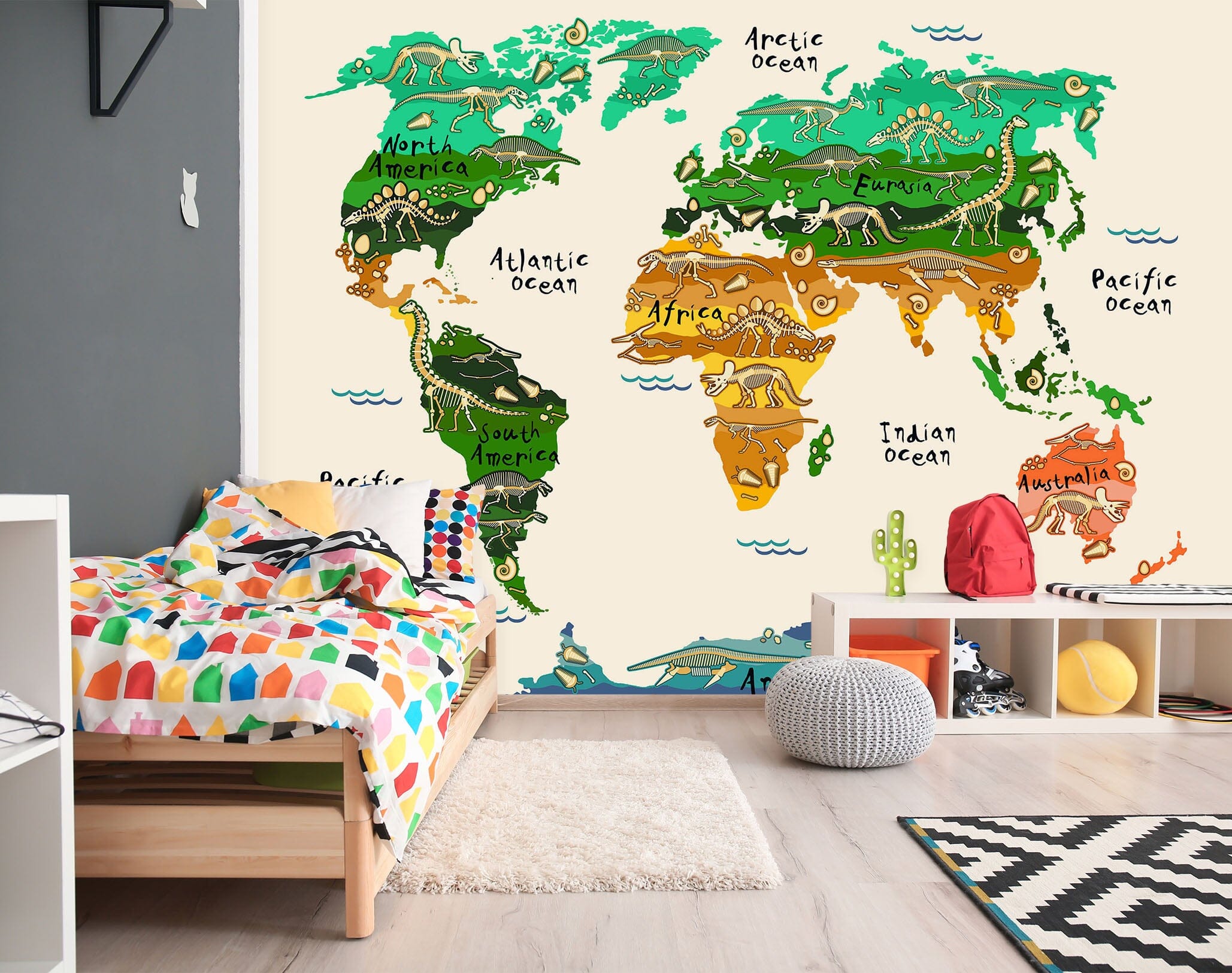 3D Color Painting 2120 World Map Wall Murals Wallpaper AJ Wallpaper 2