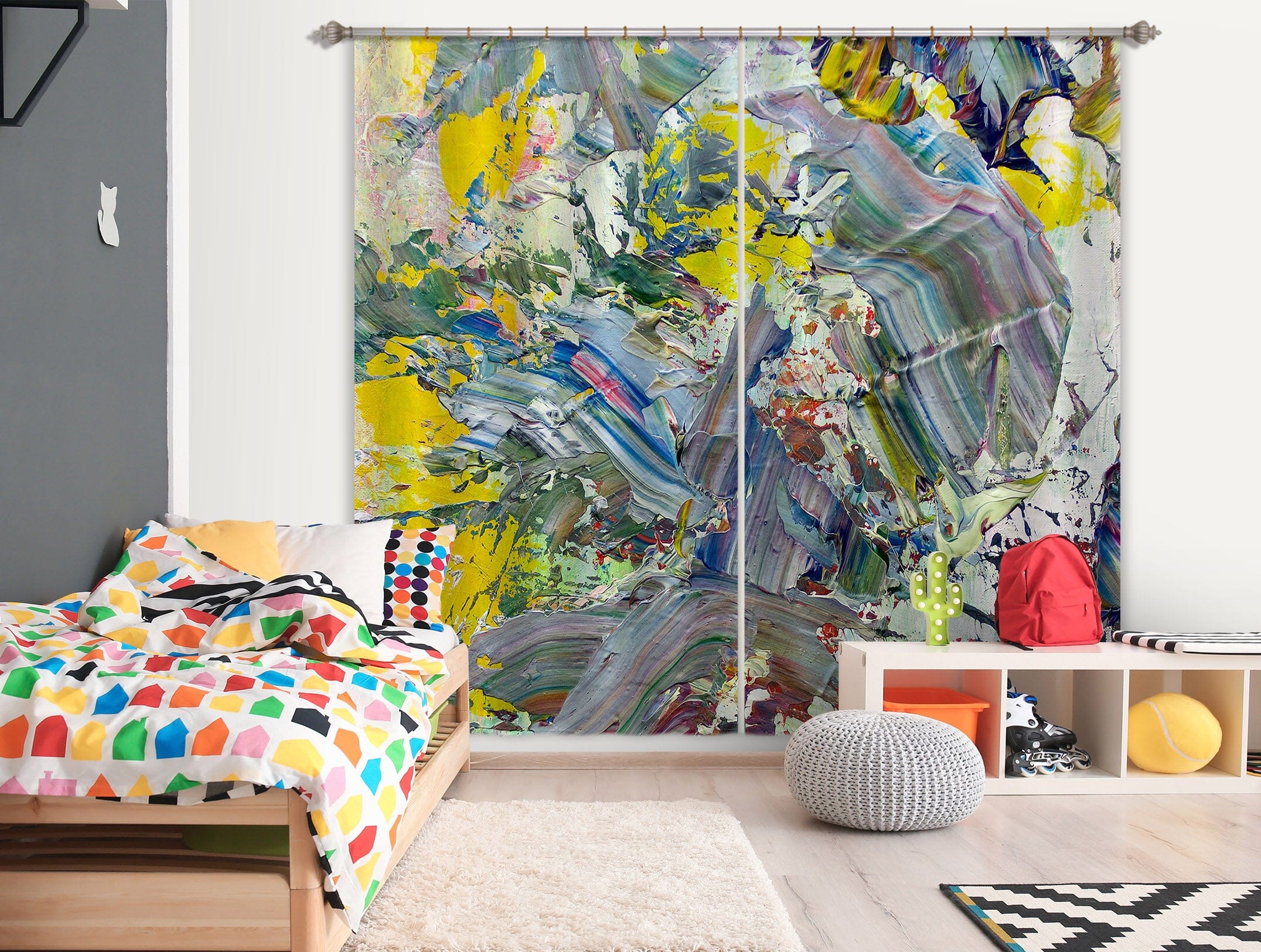 3D Painted 246 Allan P. Friedlander Curtain Curtains Drapes Curtains AJ Creativity Home
