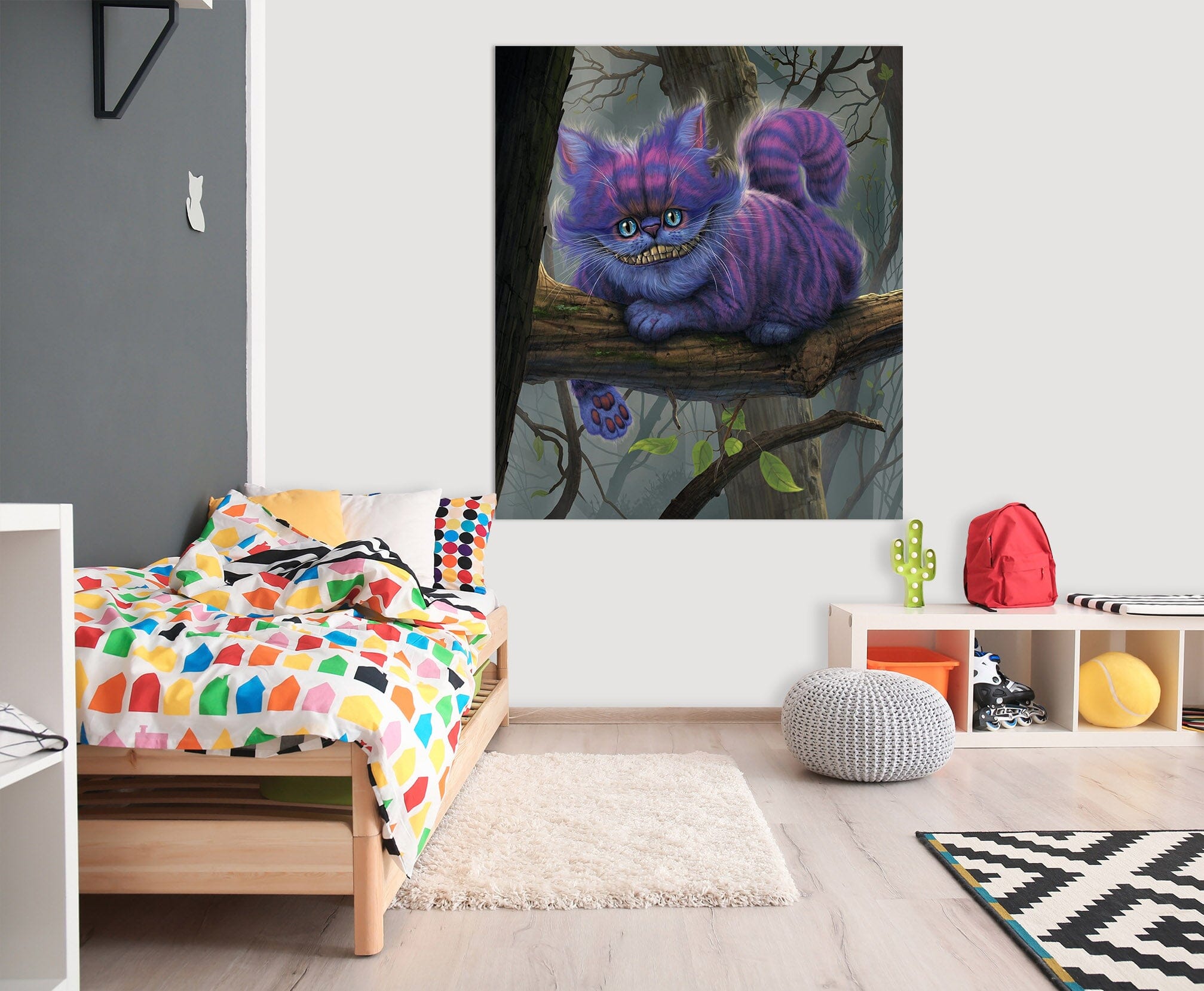 3D Cheshire Cat 021 Vincent Hie Wall Sticker Wallpaper AJ Wallpaper 2