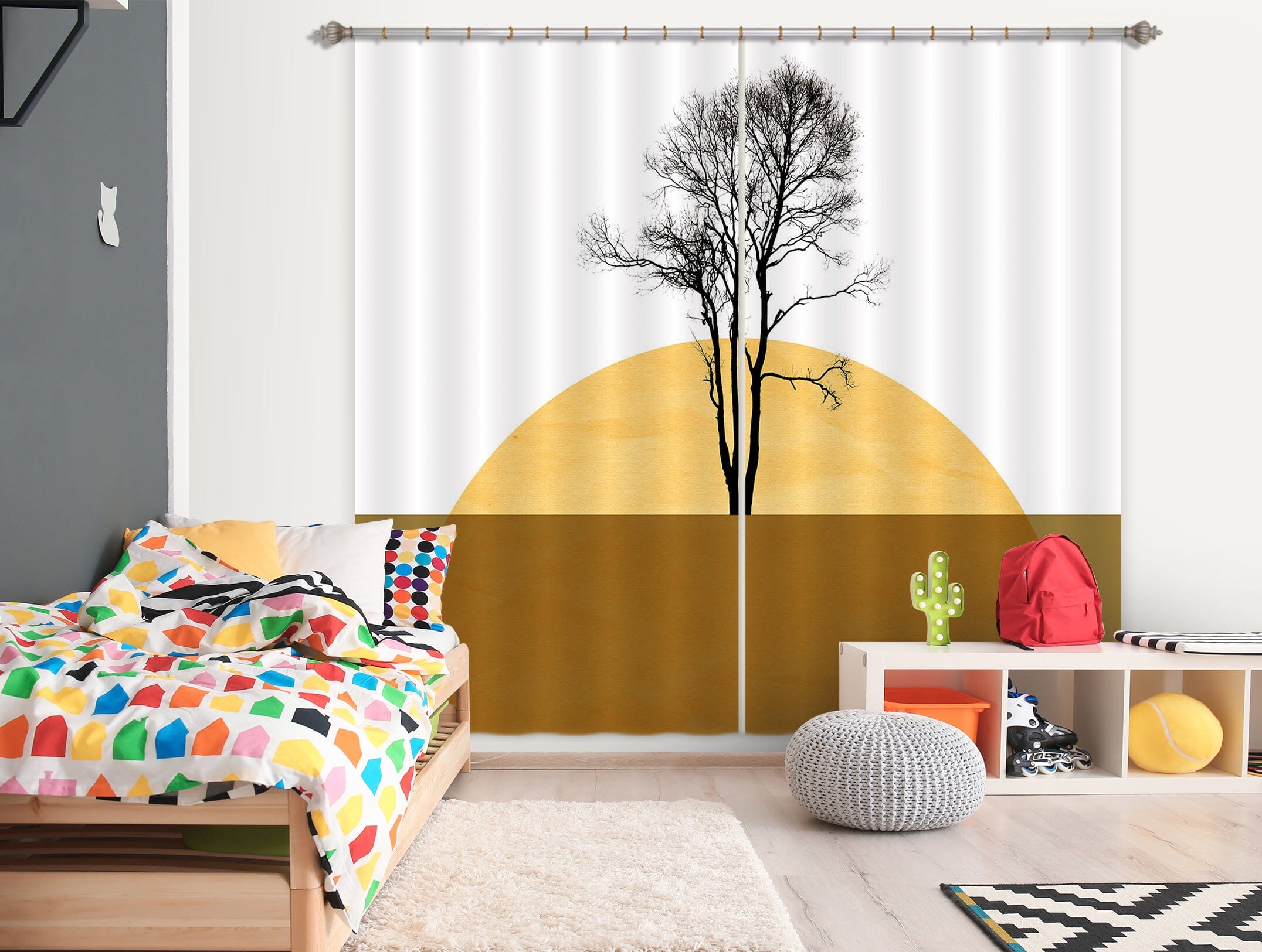 3D Golden Sea 045 Boris Draschoff Curtain Curtains Drapes Curtains AJ Creativity Home