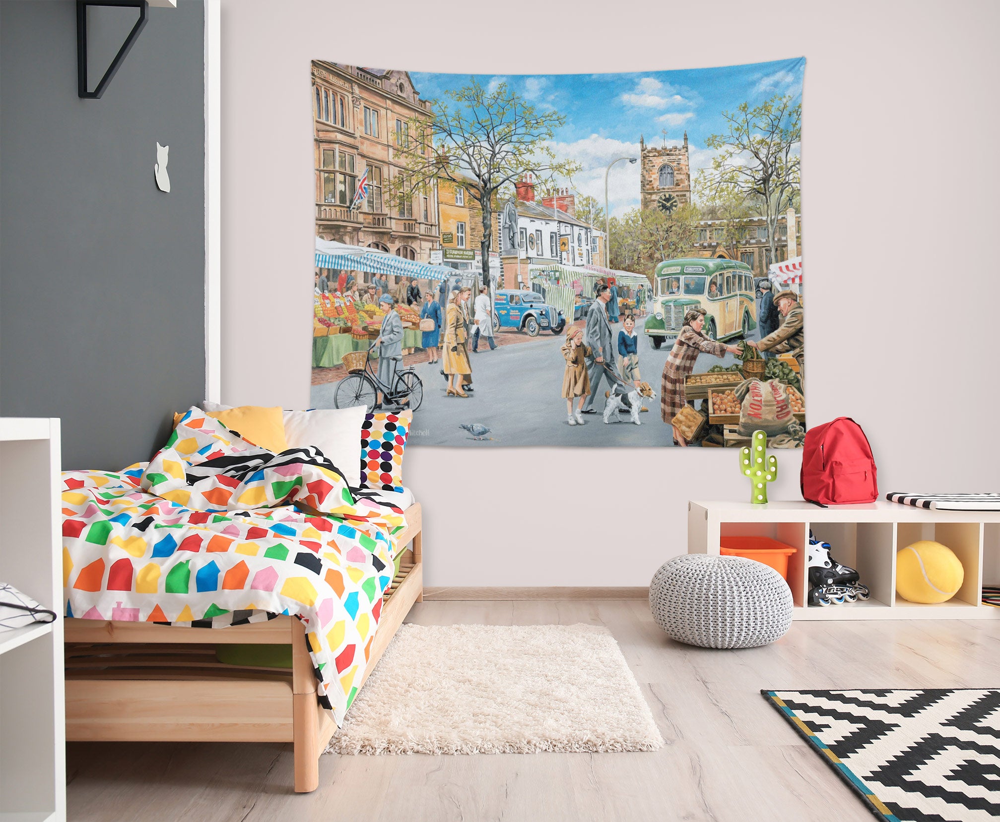 3D Building Pedestrian 11267 Trevor Mitchell Tapestry Hanging Cloth Hang