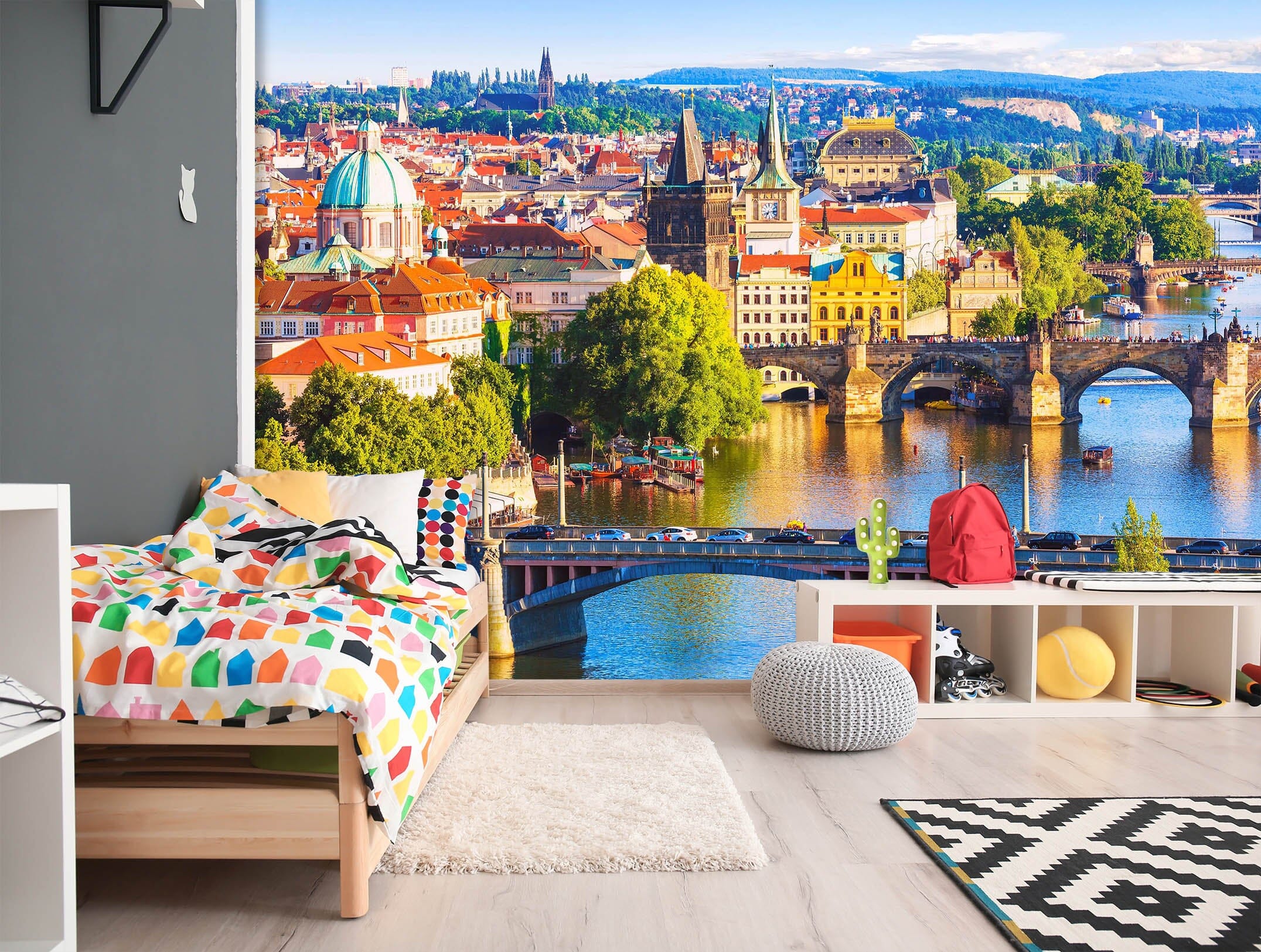 3D Small Town Scenery 1743 Wall Murals Wallpaper AJ Wallpaper 2