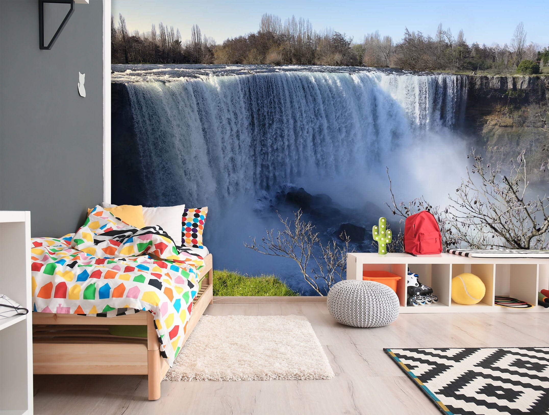 3D Sunny Waterfall 2001 Wall Murals Wallpaper AJ Wallpaper 2