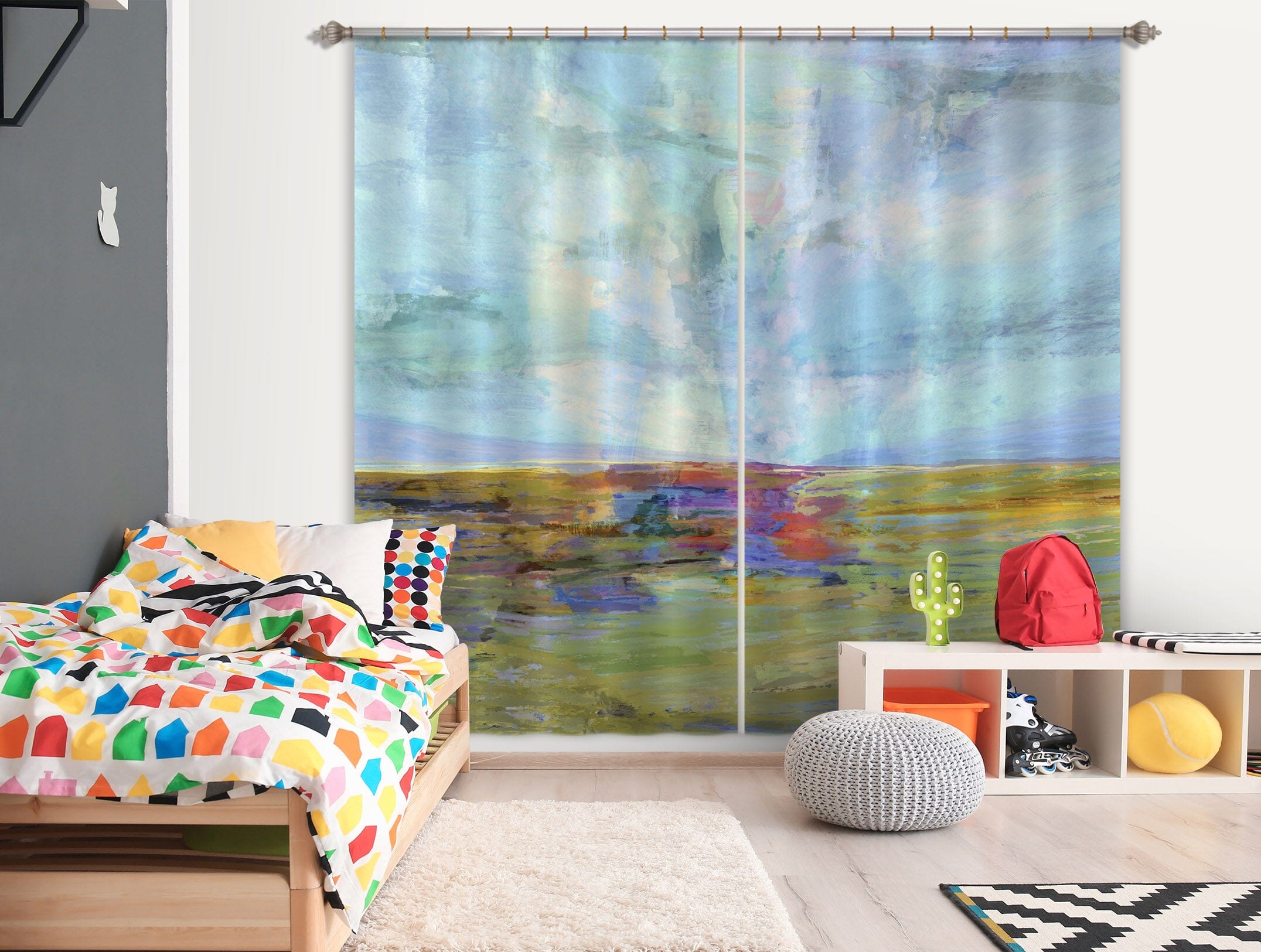3D Green Grassland 057 Michael Tienhaara Curtain Curtains Drapes Curtains AJ Creativity Home