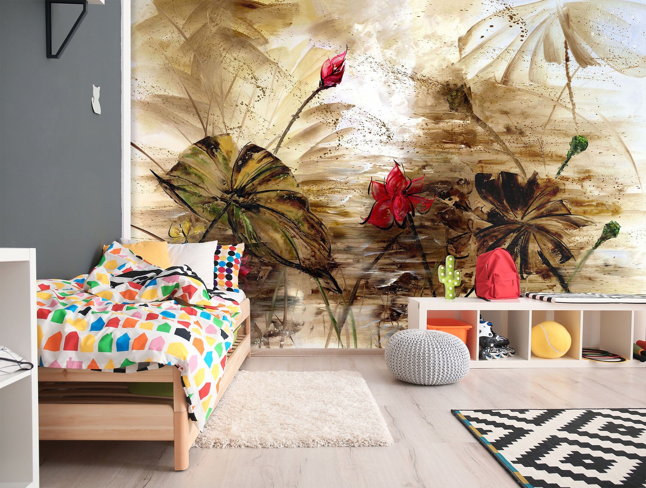 3D Lotus Leaf 1693 Wall Murals Wallpaper AJ Wallpaper 2