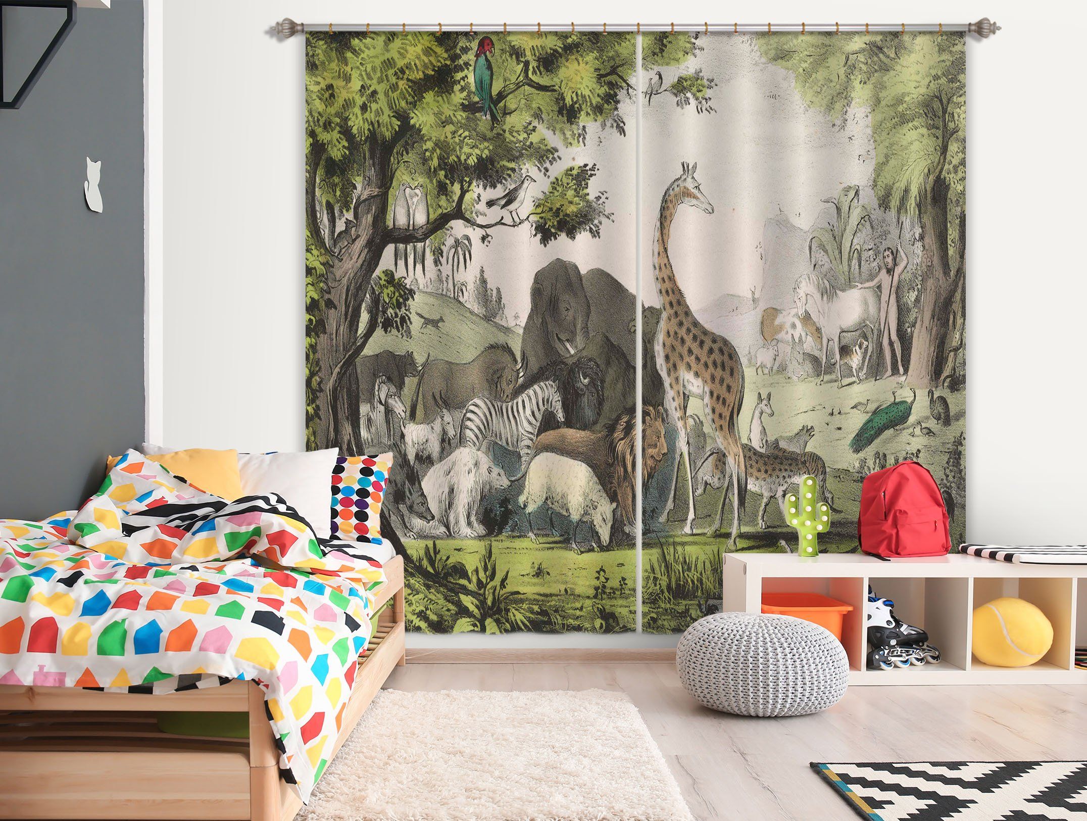 3D Animal Home 041 Andrea haase Curtain Curtains Drapes Curtains AJ Creativity Home