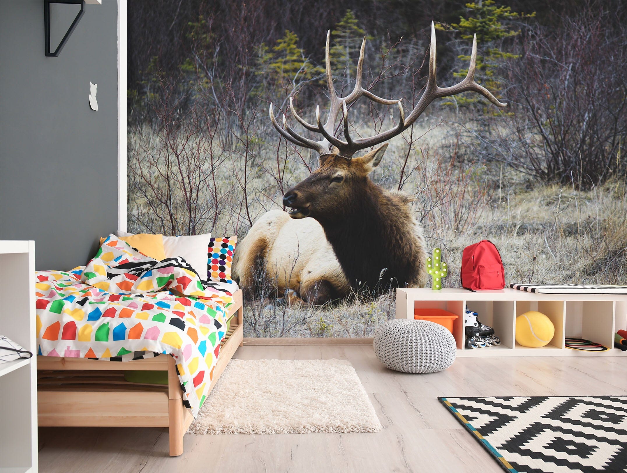 3D Prairie Deer 149 Wall Murals Wallpaper AJ Wallpaper 2