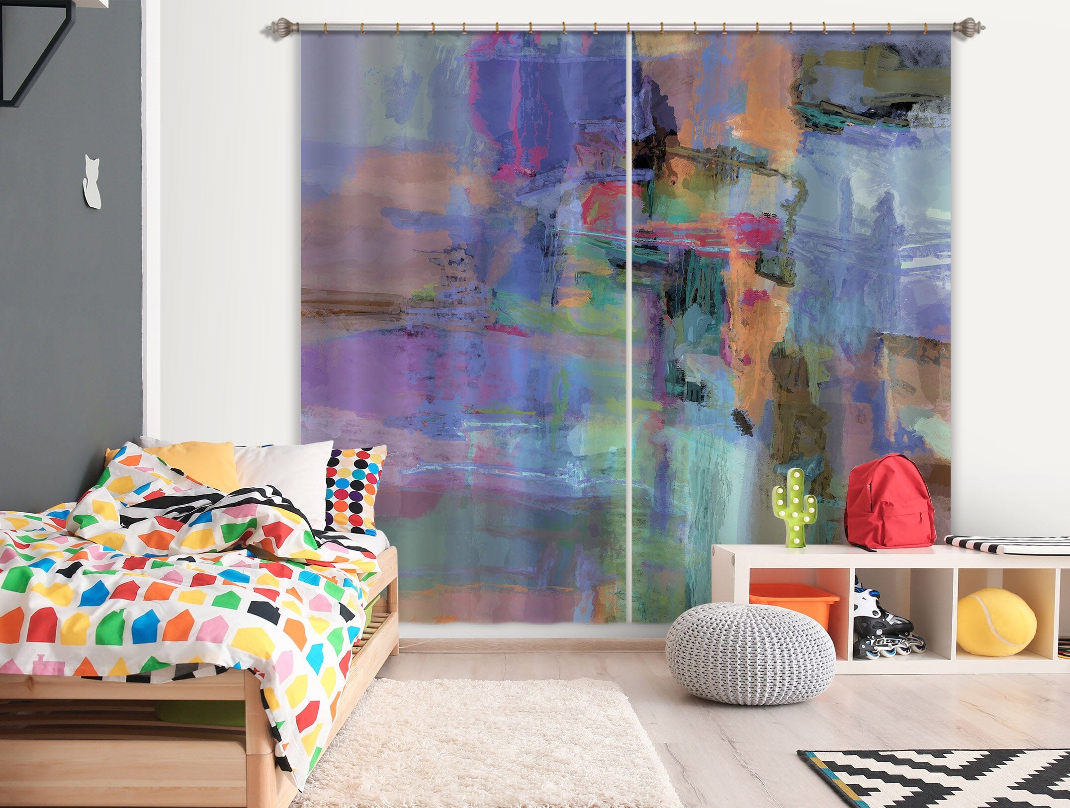 3D Painted Colors 221 Michael Tienhaara Curtain Curtains Drapes Curtains AJ Creativity Home