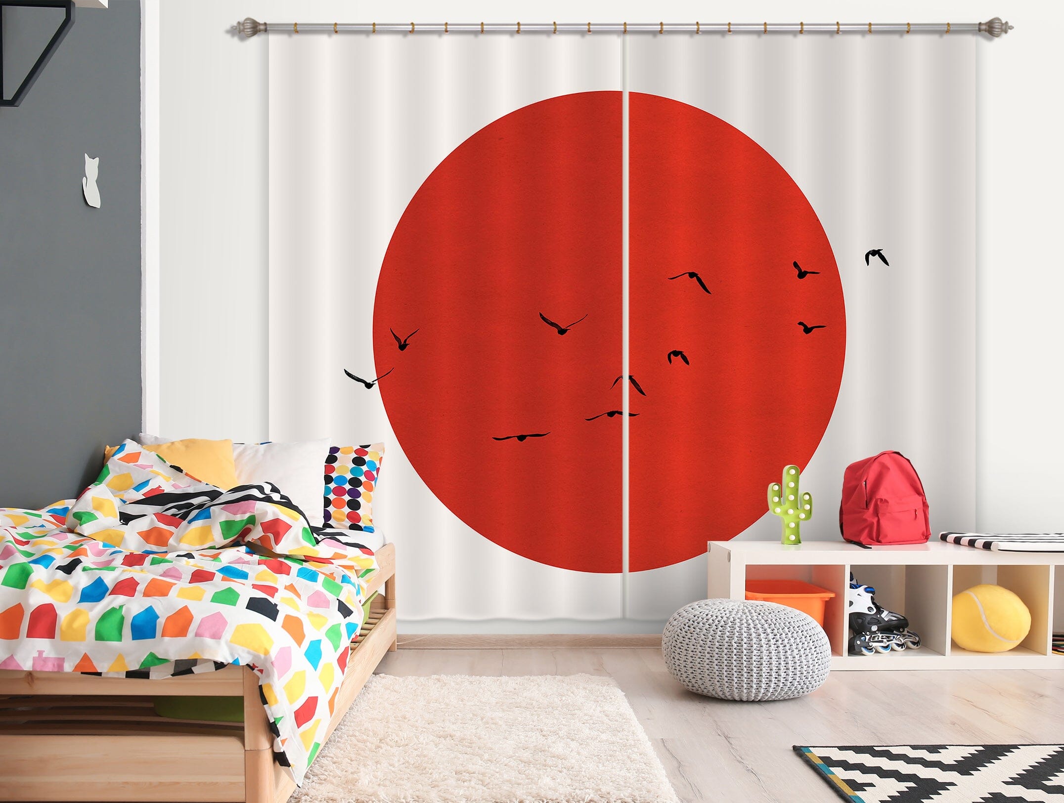3D Winter Gloom 067 Boris Draschoff Curtain Curtains Drapes Curtains AJ Creativity Home
