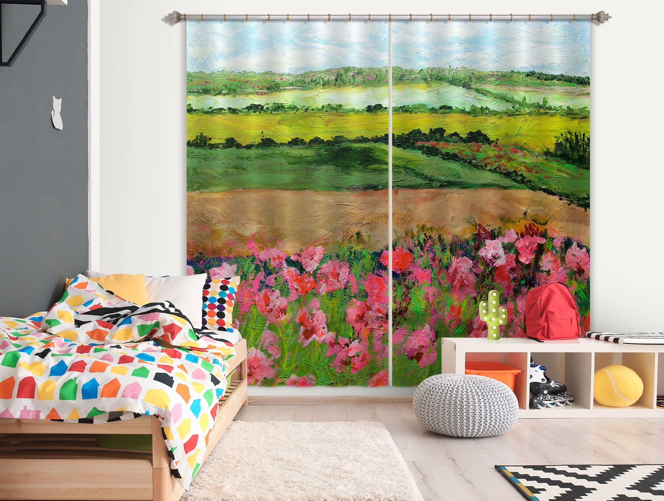 3D Ginger Green 218 Allan P. Friedlander Curtain Curtains Drapes Curtains AJ Creativity Home