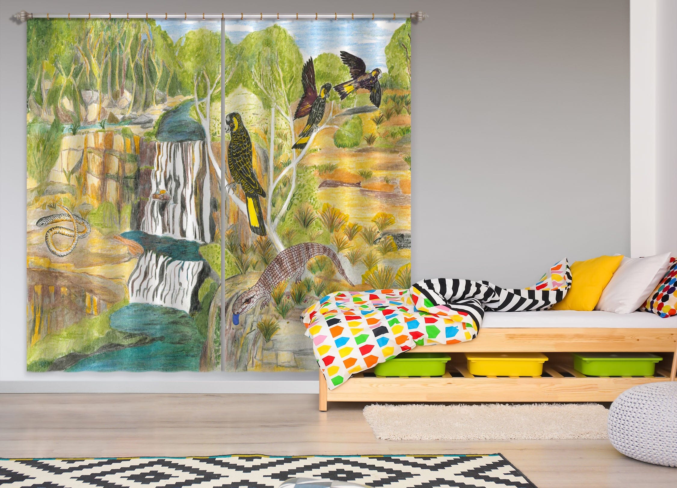 3D Bird House 045 Michael Sewell Curtain Curtains Drapes Curtains AJ Creativity Home