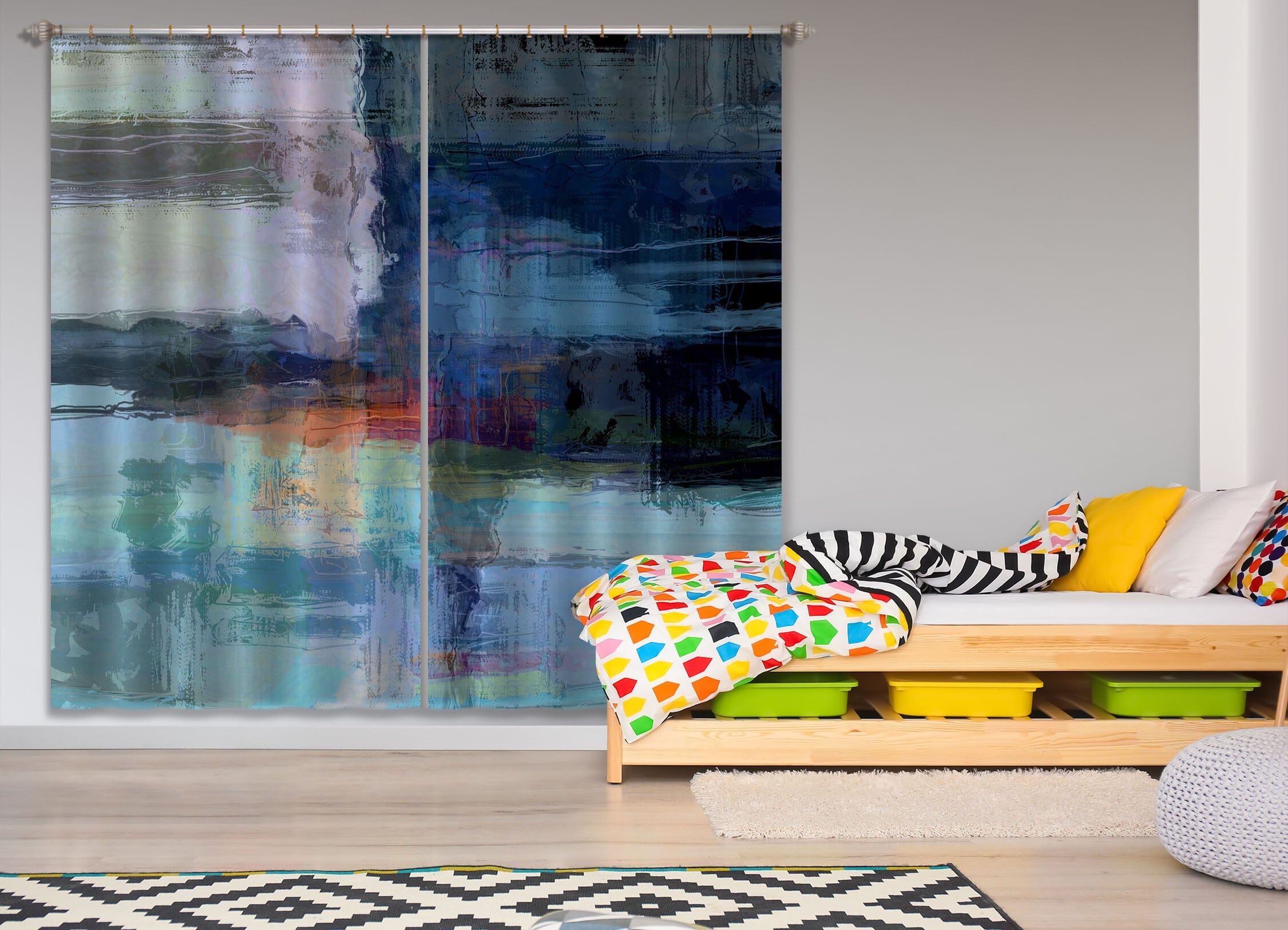 3D Horizon Sunset 042 Michael Tienhaara Curtain Curtains Drapes Curtains AJ Creativity Home