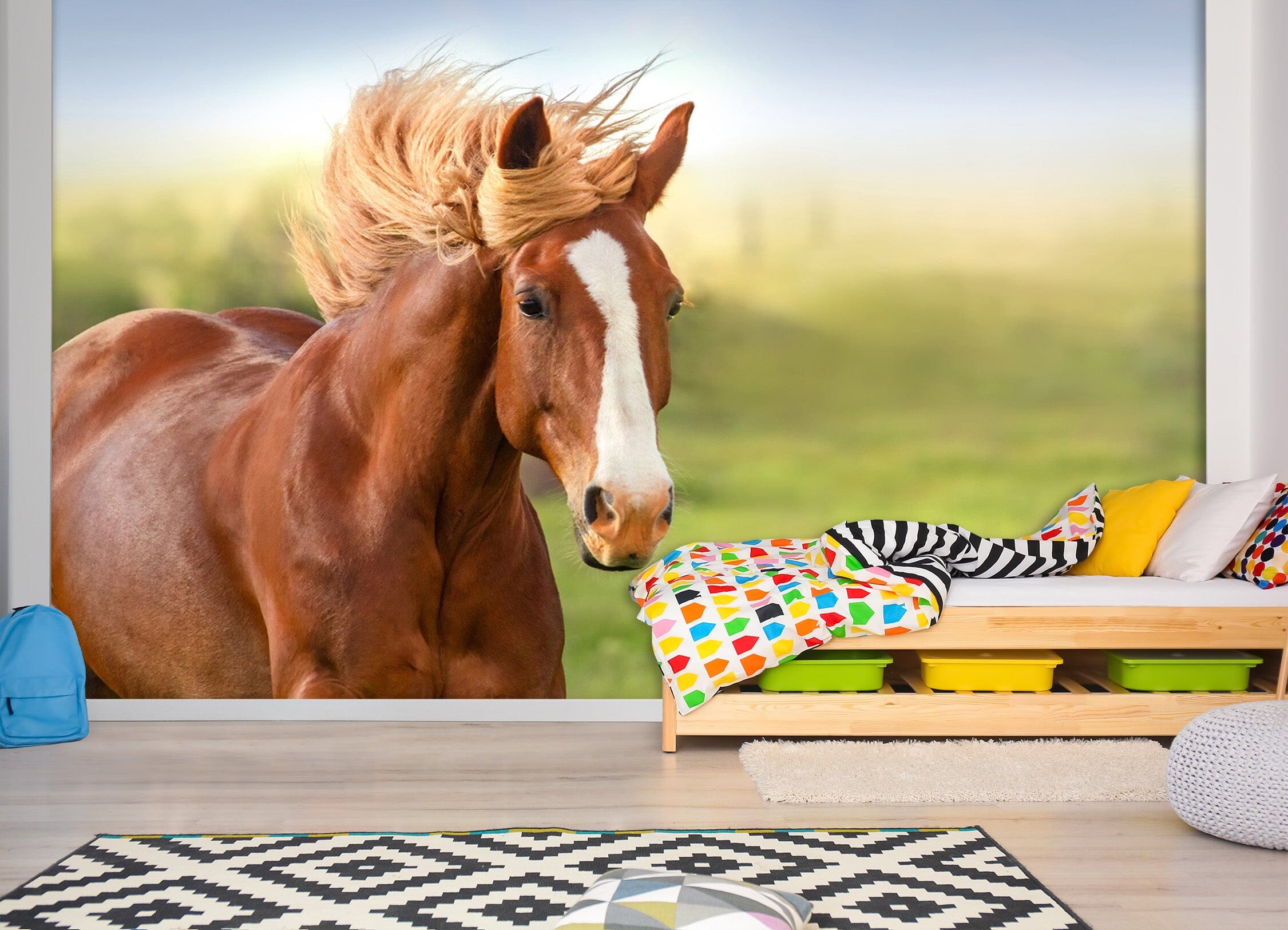 3D Running Horse 301 Wall Murals Wallpaper AJ Wallpaper 2