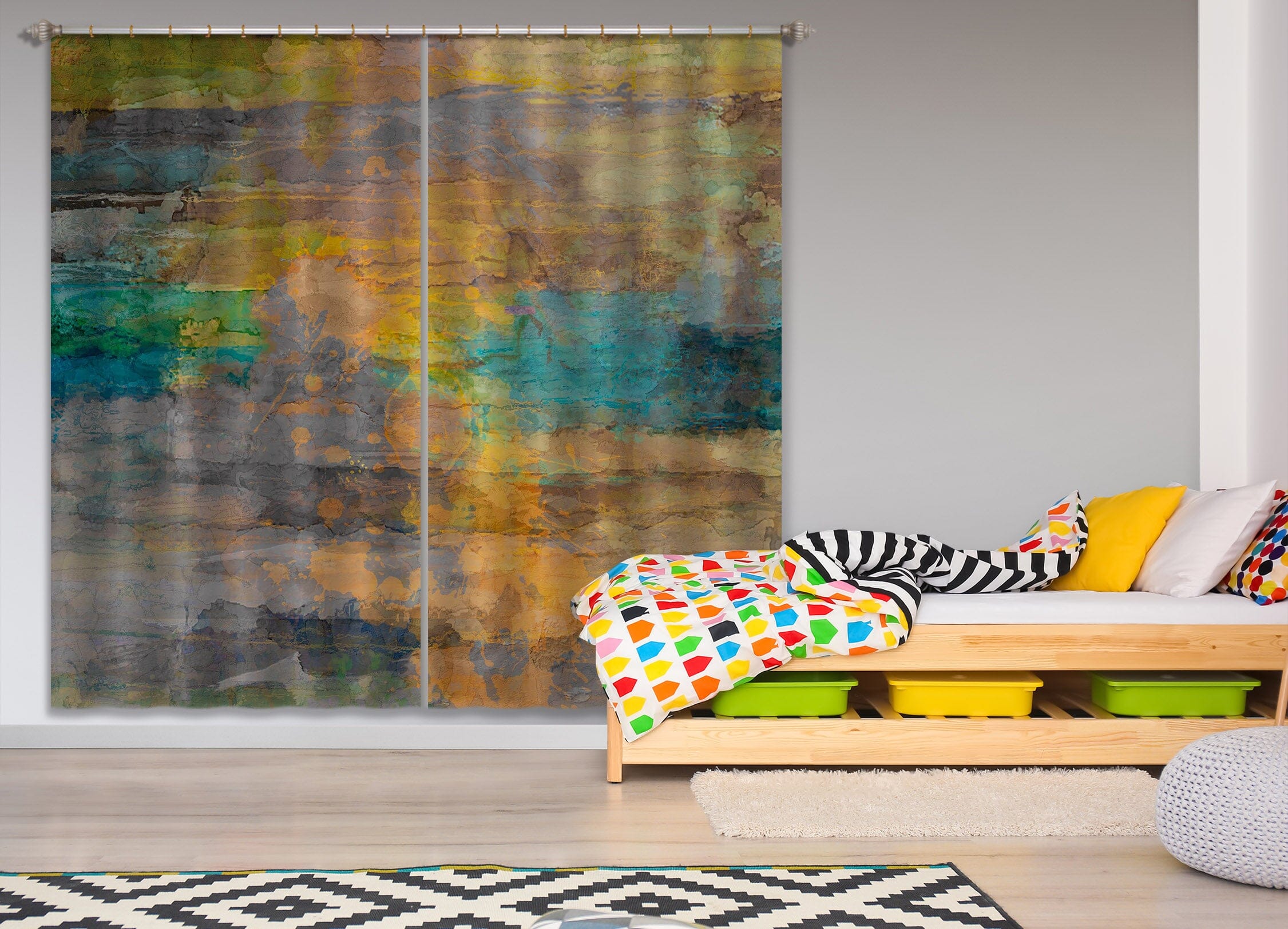 3D Painted Sunset 229 Michael Tienhaara Curtain Curtains Drapes Curtains AJ Creativity Home