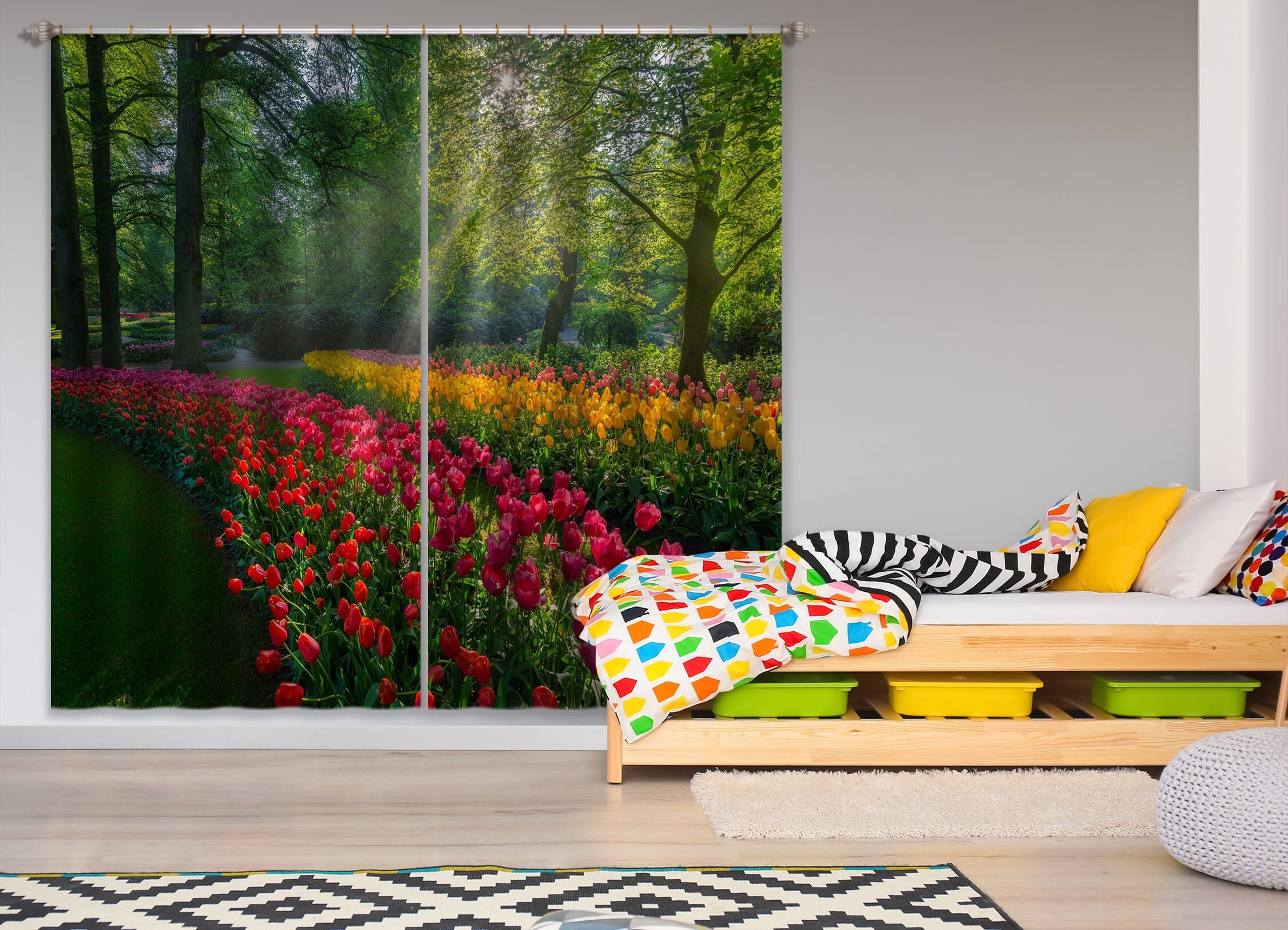 3D Rose Garden 158 Marco Carmassi Curtain Curtains Drapes Curtains AJ Creativity Home