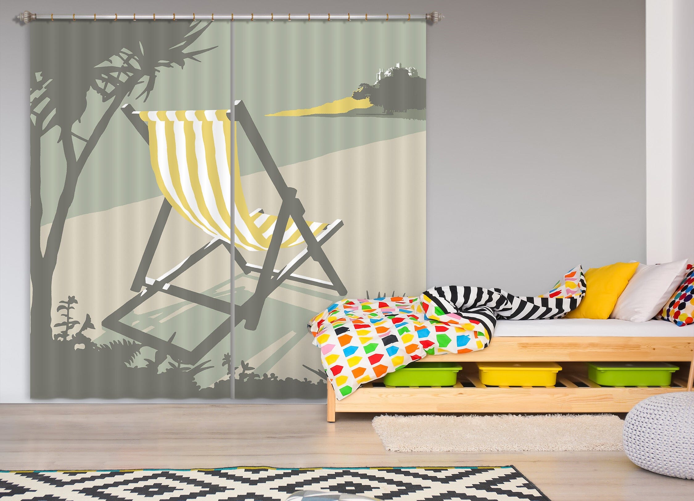 3D Marazion Deckchair 121 Steve Read Curtain Curtains Drapes Curtains AJ Creativity Home