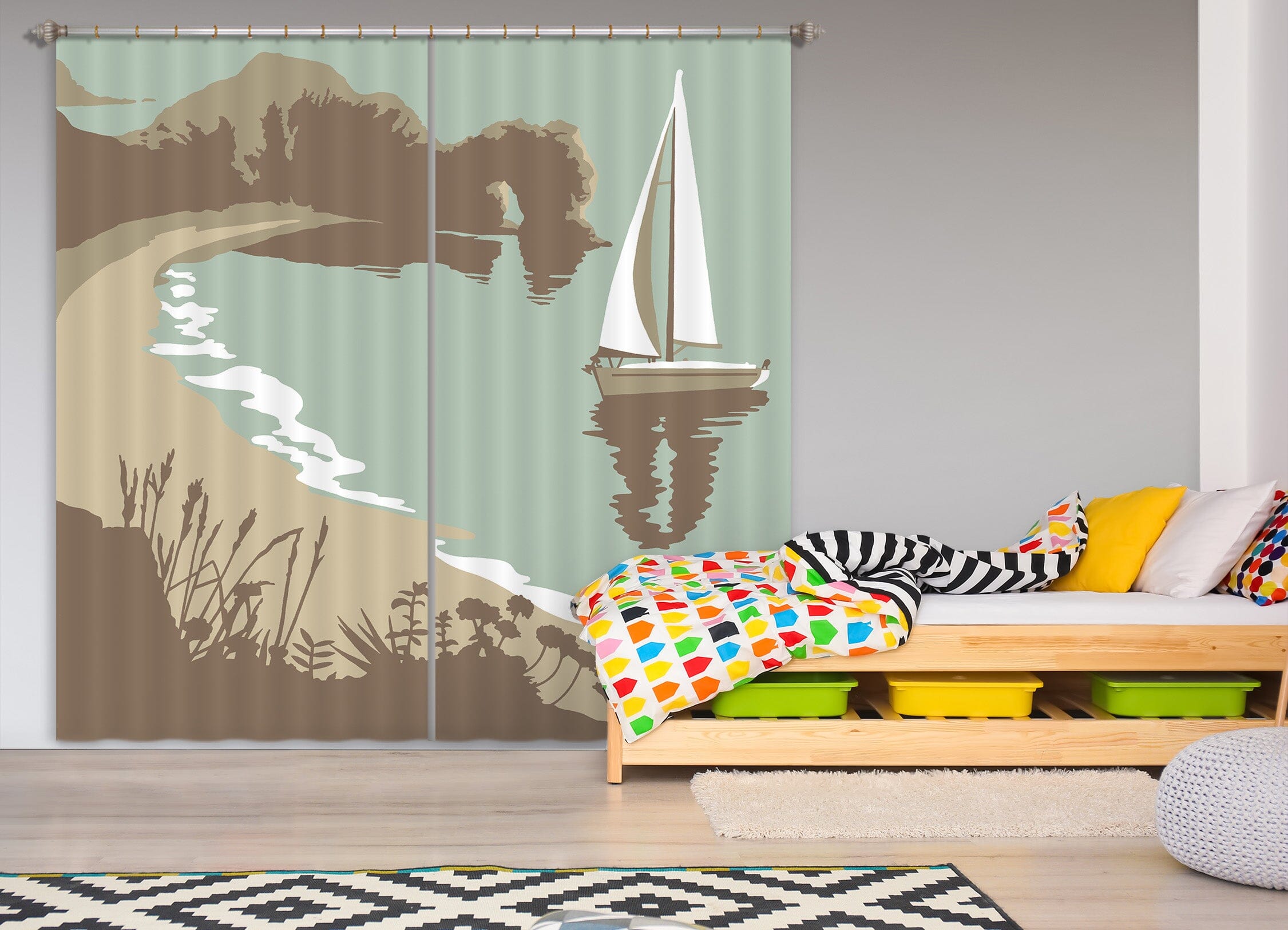 3D Durdle Door 113 Steve Read Curtain Curtains Drapes Curtains AJ Creativity Home