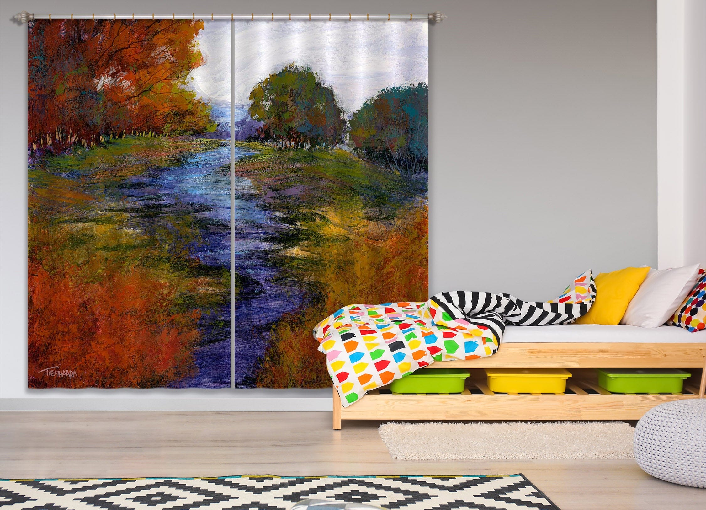 3D Beautiful Forest 250 Michael Tienhaara Curtain Curtains Drapes Curtains AJ Creativity Home