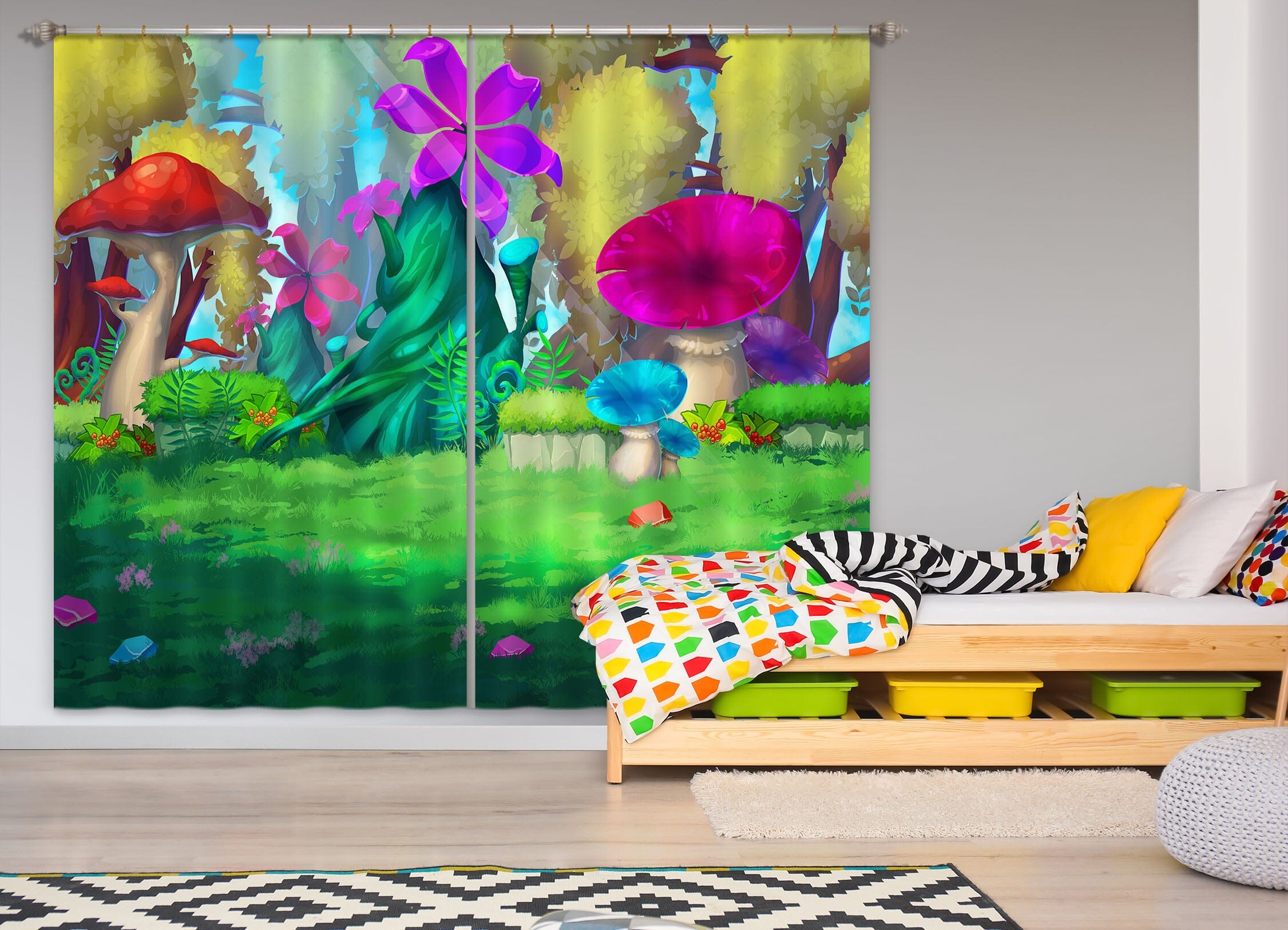 3D Color Forest 772 Curtains Drapes Wallpaper AJ Wallpaper 