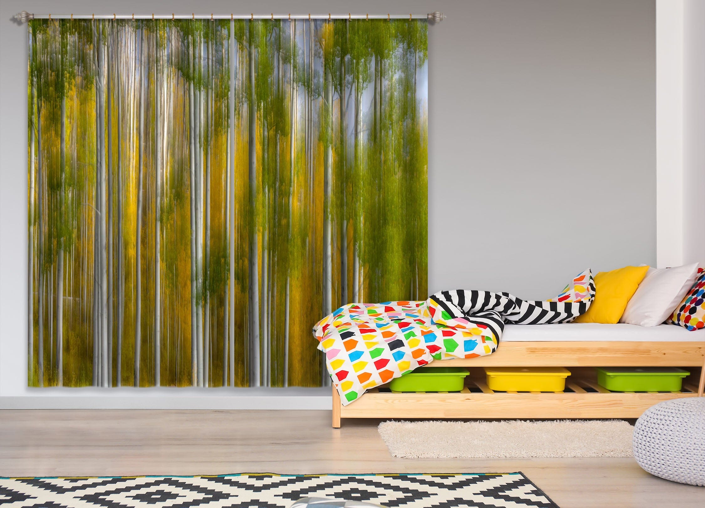 3D Abstract Forest 168 Marco Carmassi Curtain Curtains Drapes Curtains AJ Creativity Home