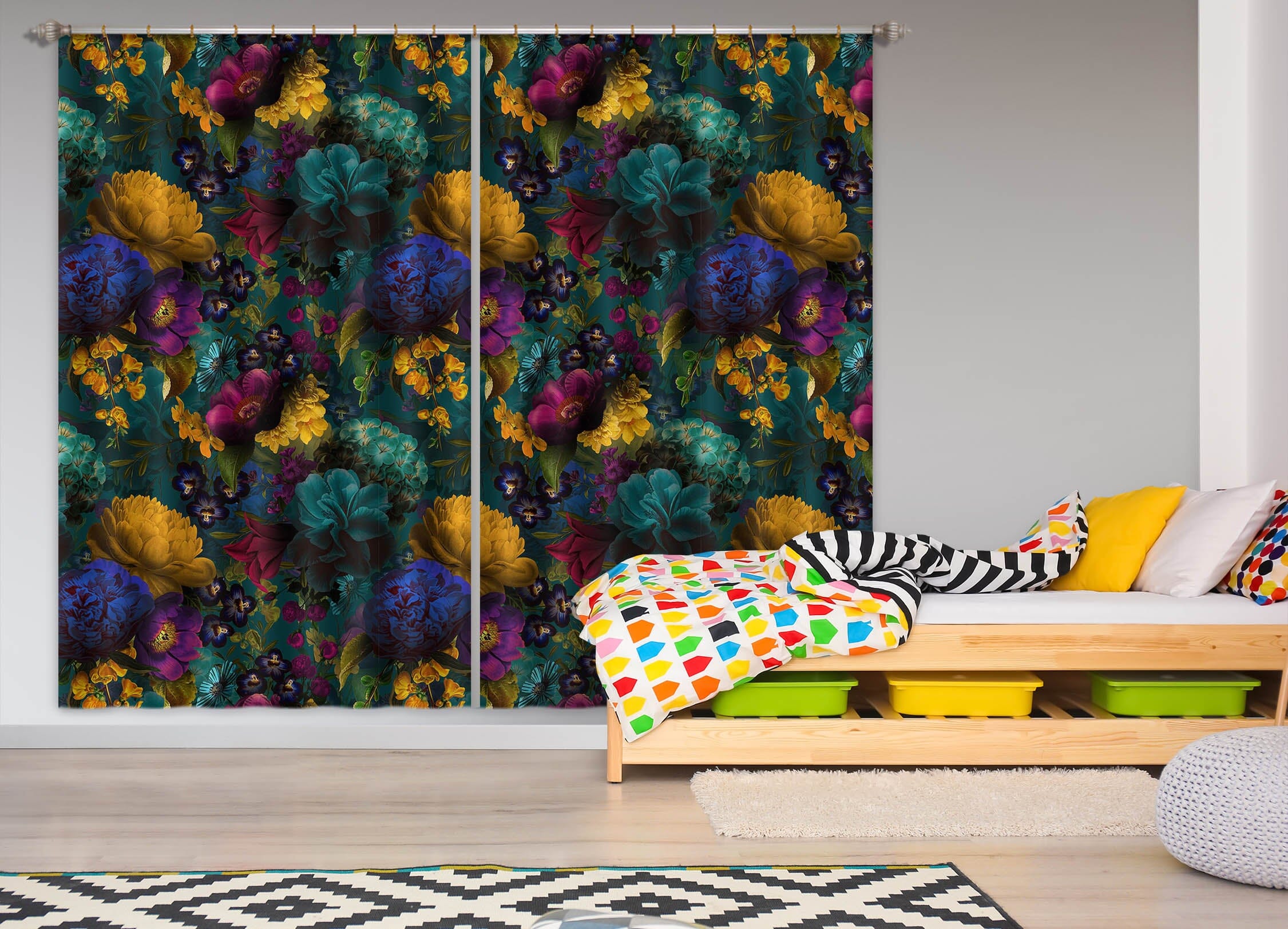 3D Painted Grassland 144 Uta Naumann Curtain Curtains Drapes Curtains AJ Creativity Home