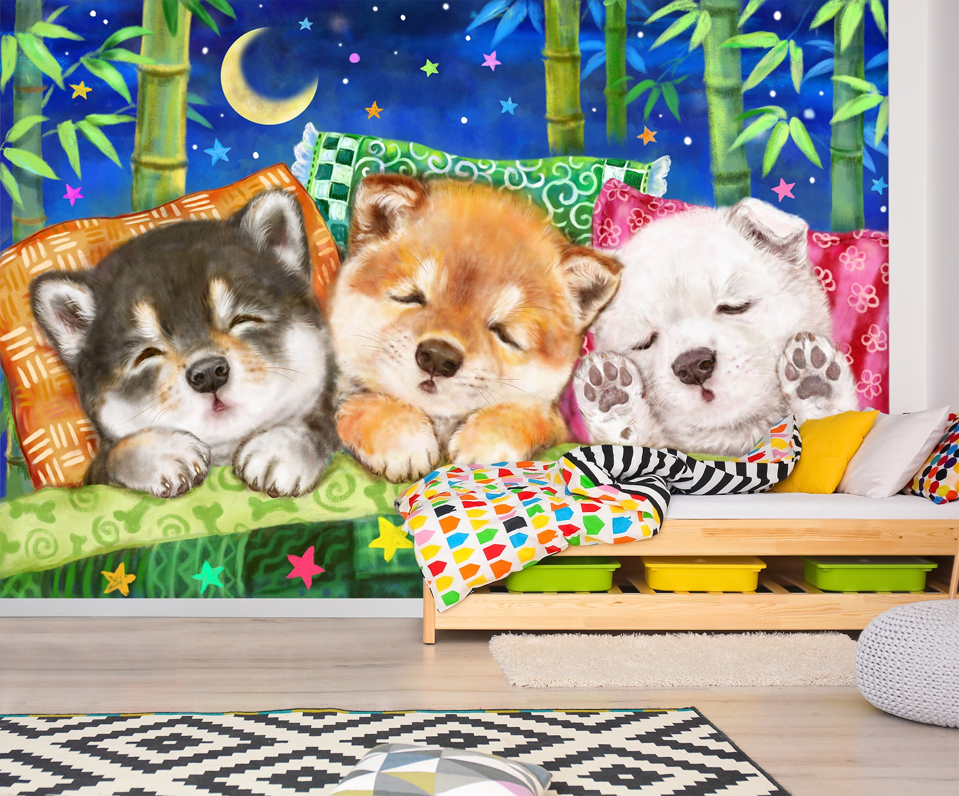 3D Dog Sleeping 5429 Kayomi Harai Wall Mural Wall Murals
