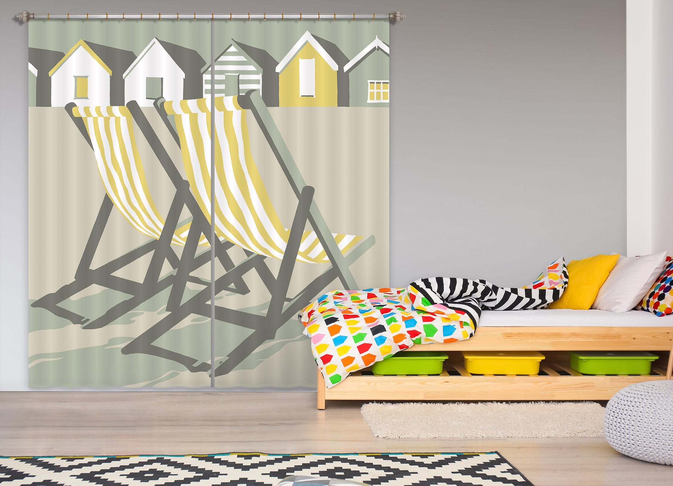 3D Southwold Deckchairs 150 Steve Read Curtain Curtains Drapes Curtains AJ Creativity Home