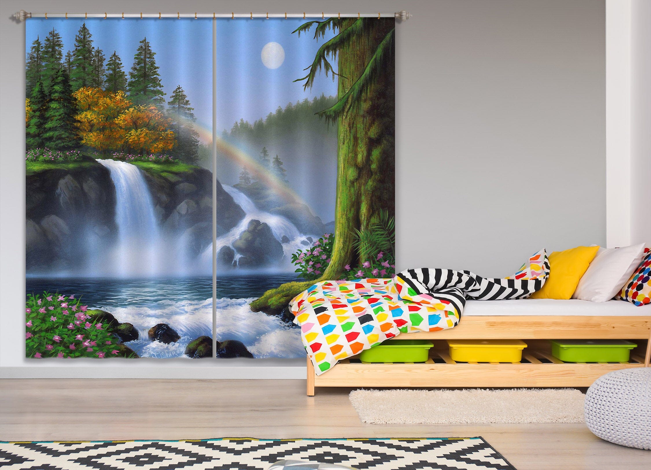 3D Waterfall 078 Jerry LoFaro Curtain Curtains Drapes Curtains AJ Creativity Home