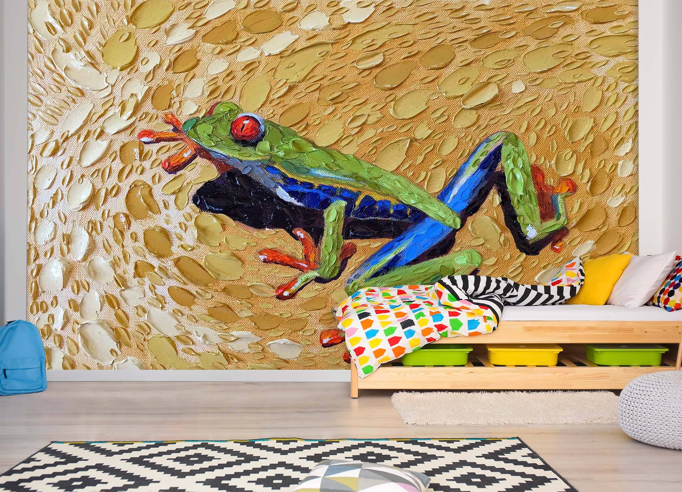 3D Toadly Awesome Frog 1425 Dena Tollefson Wall Mural Wall Murals Wallpaper AJ Wallpaper 2