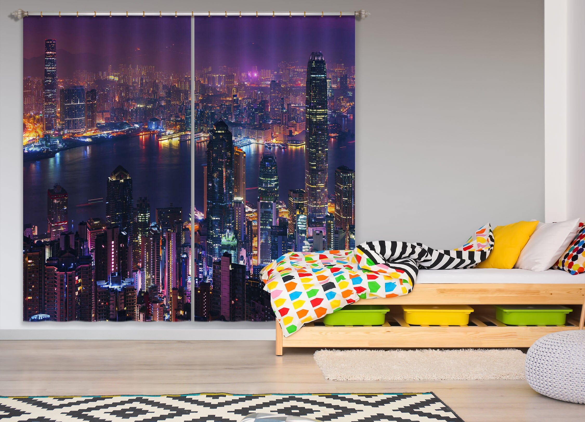 3D City Lights 179 Marco Carmassi Curtain Curtains Drapes Curtains AJ Creativity Home