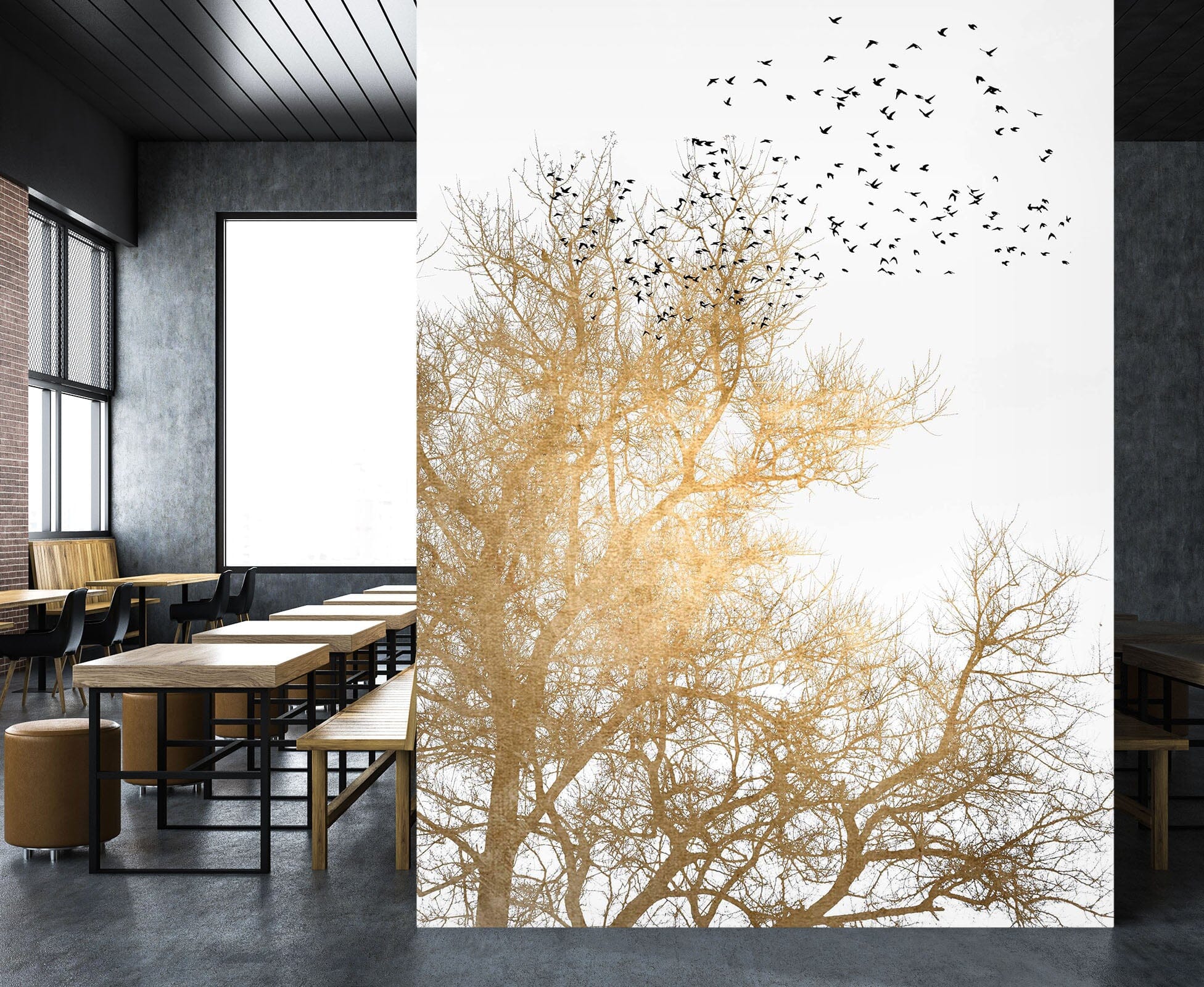 3D Golden Forest 1450 Boris Draschoff Wall Mural Wall Murals Wallpaper AJ Wallpaper 2