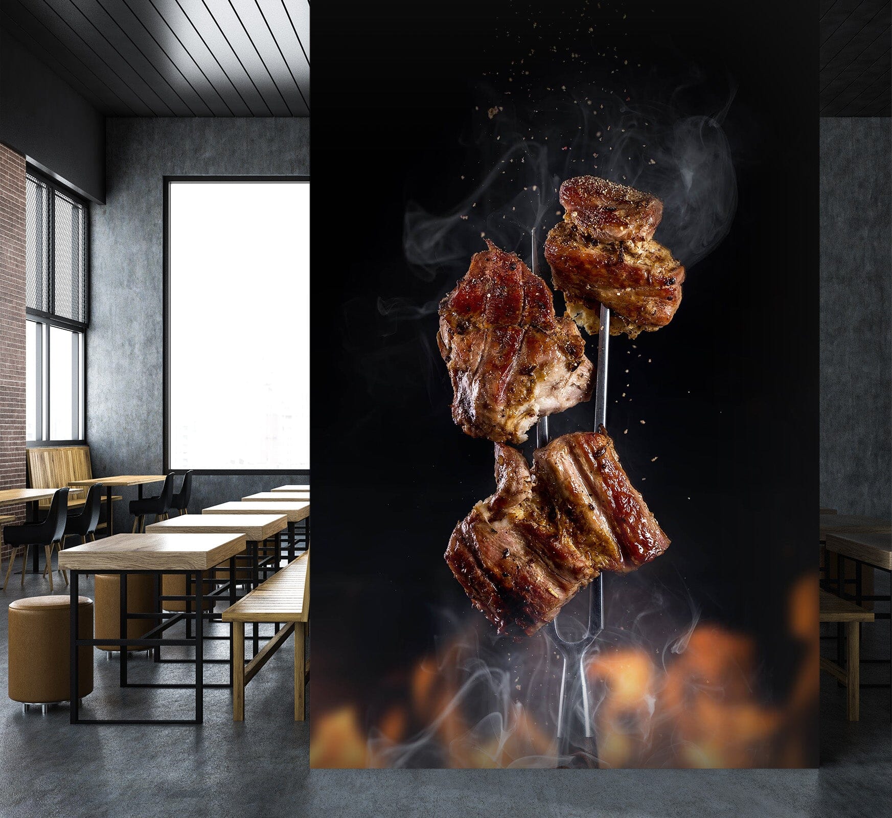 3D Charcoal Roast Beef 865 Wall Murals Wallpaper AJ Wallpaper 2