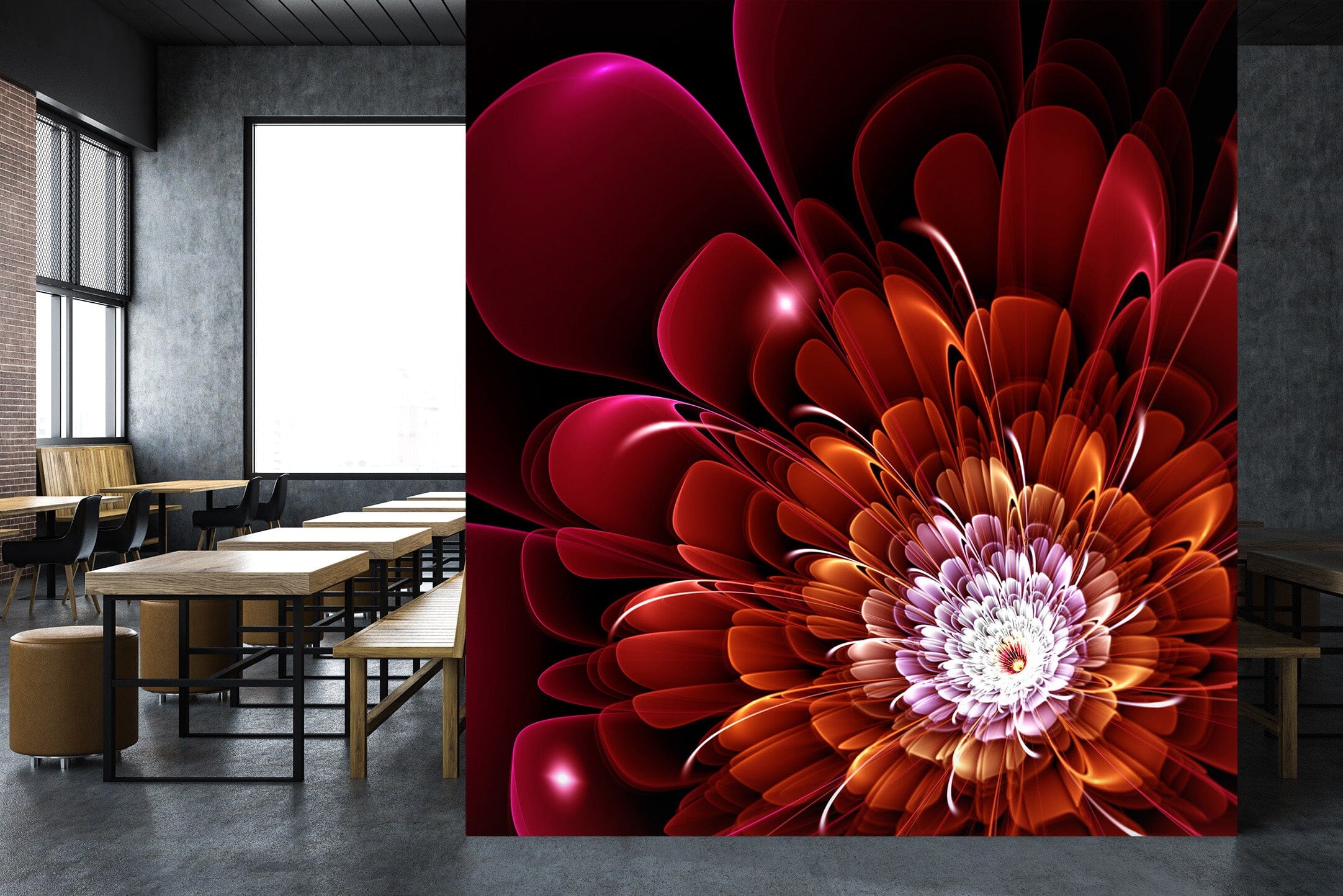 3D Red Flowers 2011 Wall Murals Wallpaper AJ Wallpaper 2