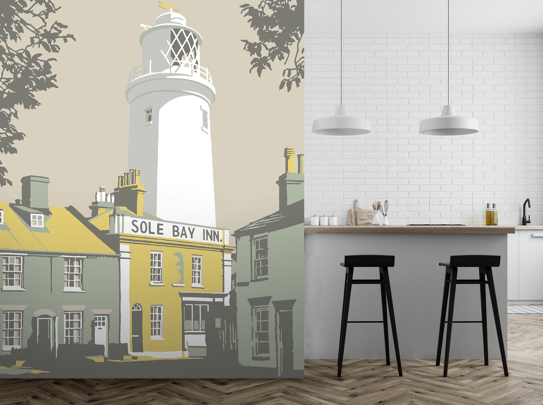 3D Sole Bay Inn 1055 Steve Read Wall Mural Wall Murals Wallpaper AJ Wallpaper 2