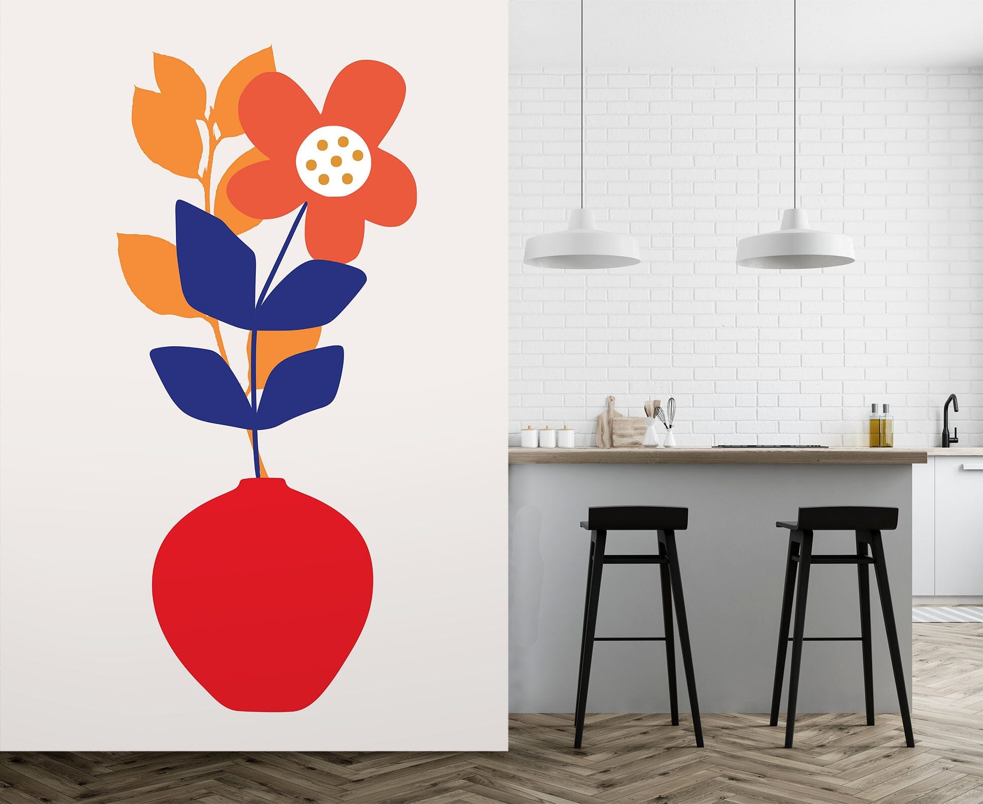 3D Painted Flowers 1528 Boris Draschoff Wall Mural Wall Murals Wallpaper AJ Wallpaper 2