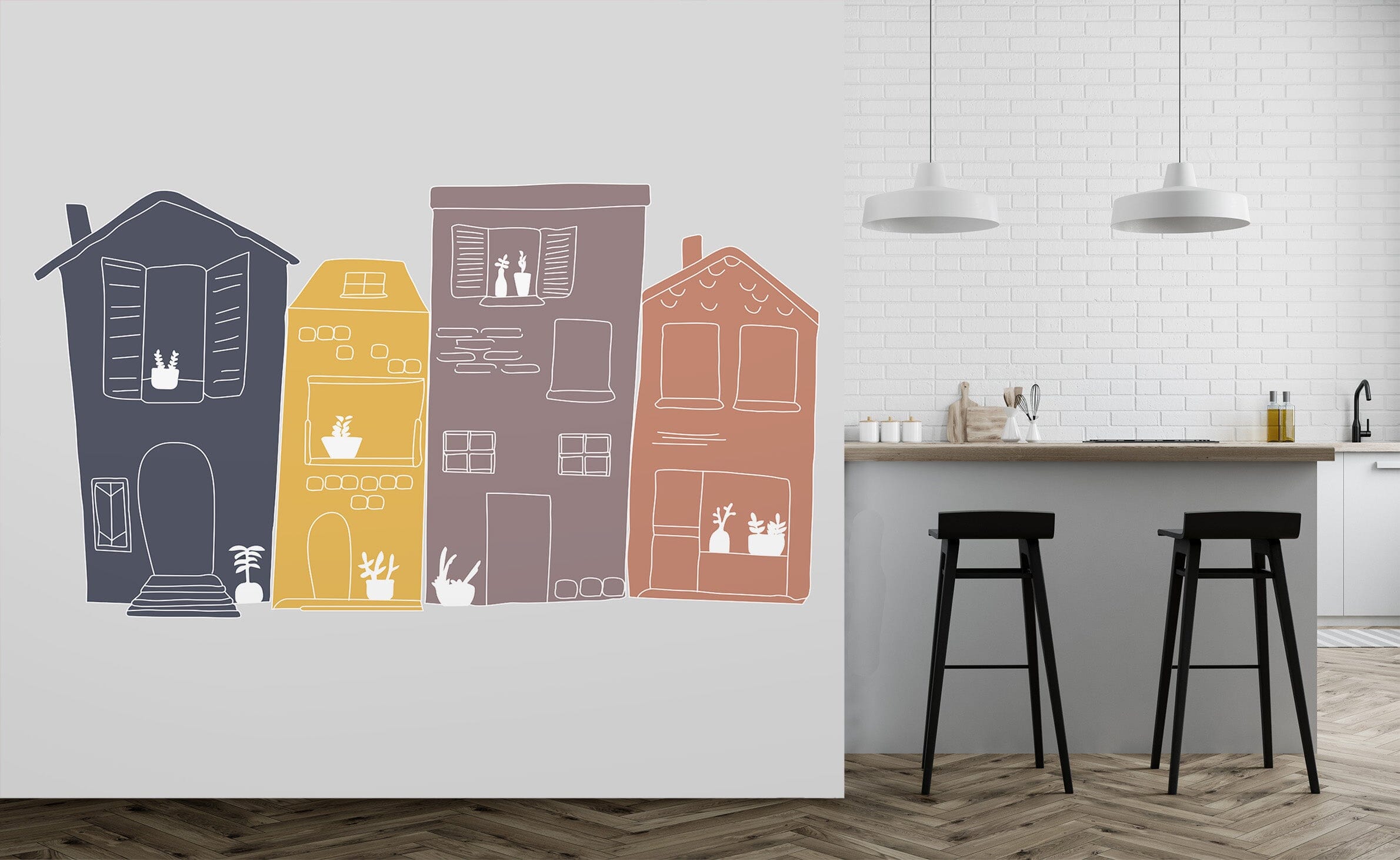 3D Painted Building 1403 Jillian Helvey Wall Mural Wall Murals Wallpaper AJ Wallpaper 2